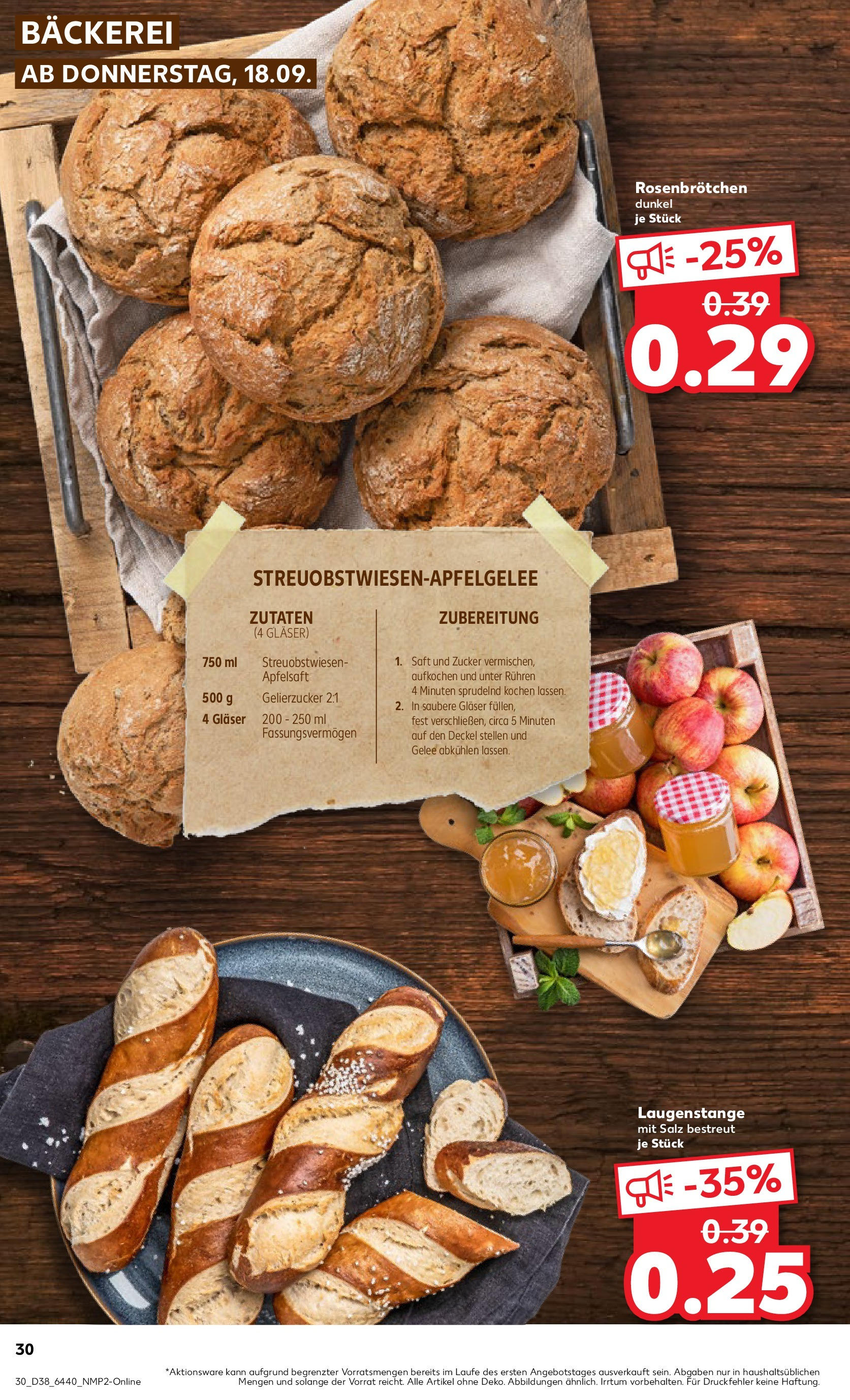 Prospekt Kaufland ab 17.09.2025 » Angebote Online zum Blättern | Seite: 30 | Produkte: Apfelsaft, Salz, Zucker, Saft