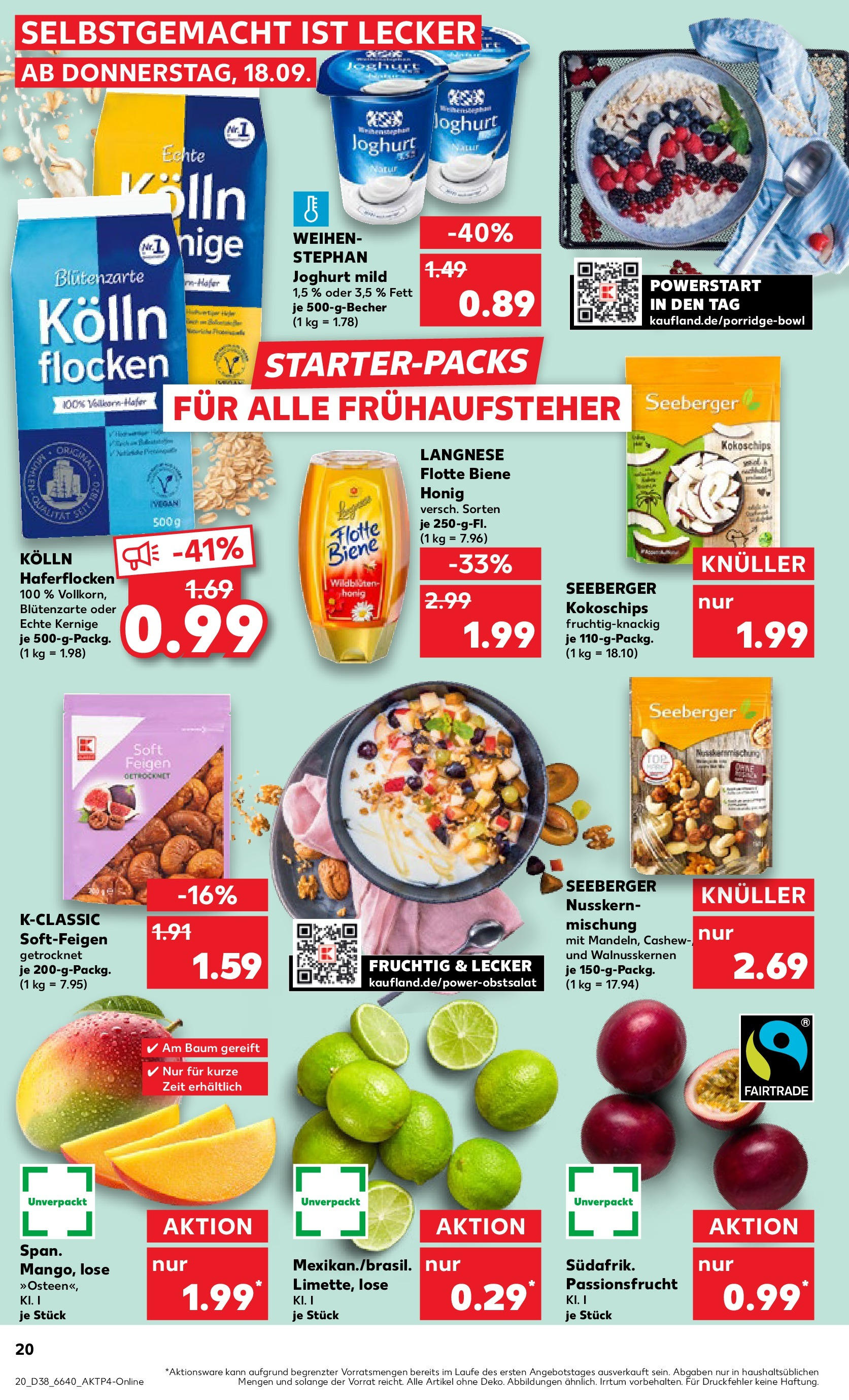 Prospekt Kaufland ab 17.09.2025 » Angebote und Werbung Online | Seite: 20 Prospekt Kaufland ab 17.09.2025 » Angebote Online zum Blättern | Seite: 20