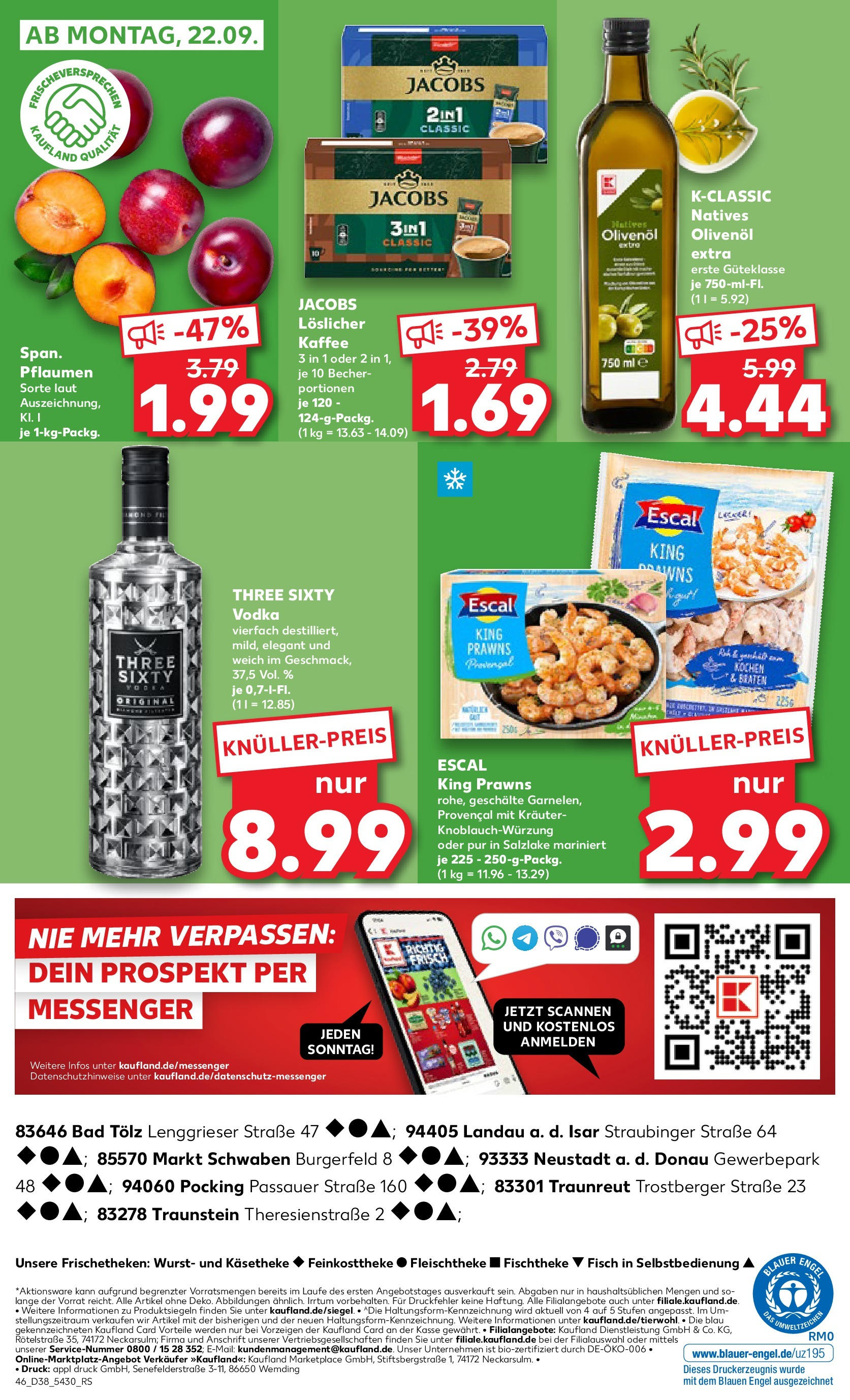 Prospekt Kaufland ab 17.09.2025 » Angebote Online zum Blättern | Seite: 46 | Produkte: Kaffee, Bad, Wurst, Vodka