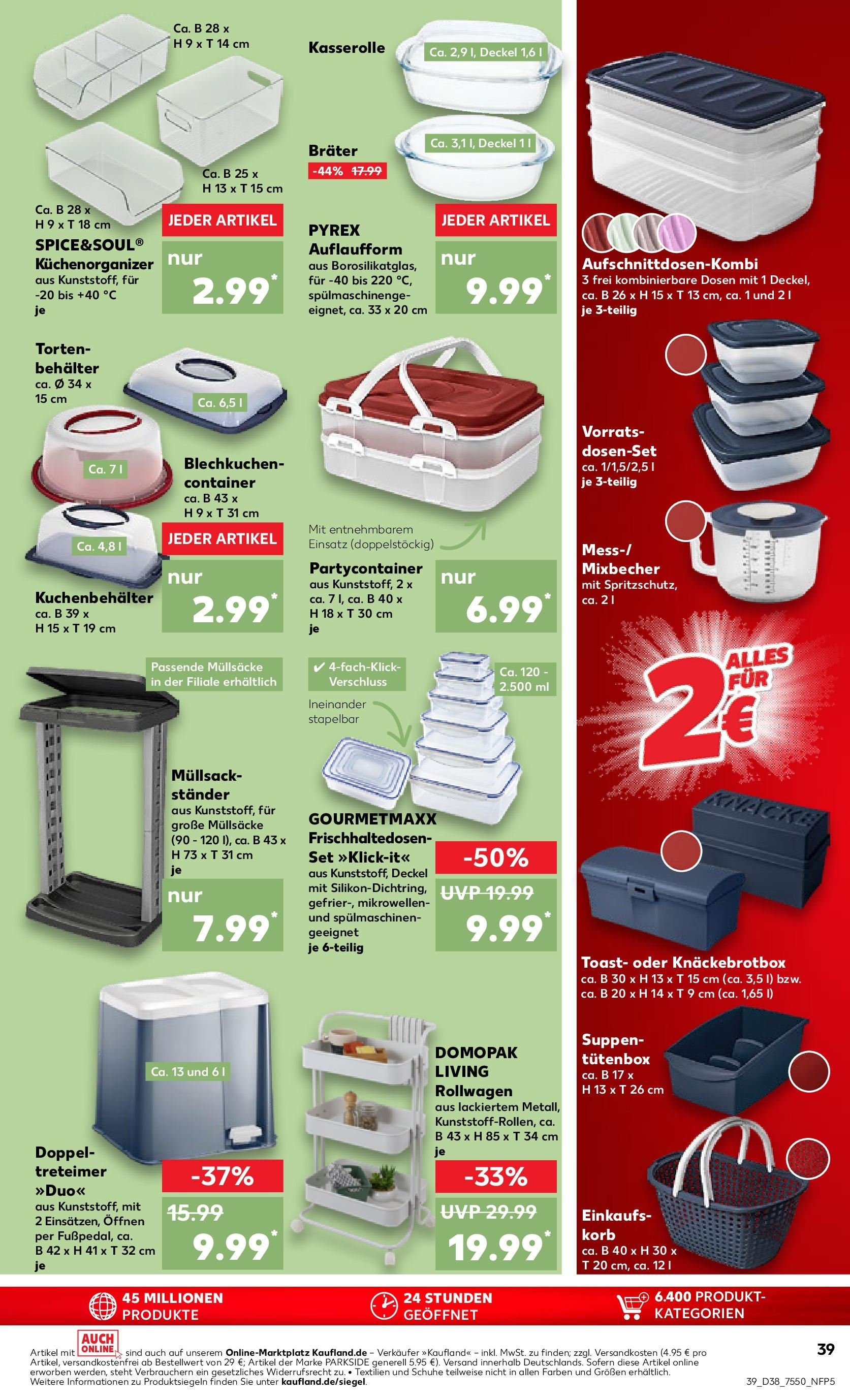 Prospekt Kaufland ab 17.09.2025 » Angebote und Werbung Online | Seite: 39 | Produkte: Toast, Box, Korb Prospekt Kaufland ab 17.09.2025 » Angebote Online zum Blättern | Seite: 39 | Produkte: Toast, Box, Korb