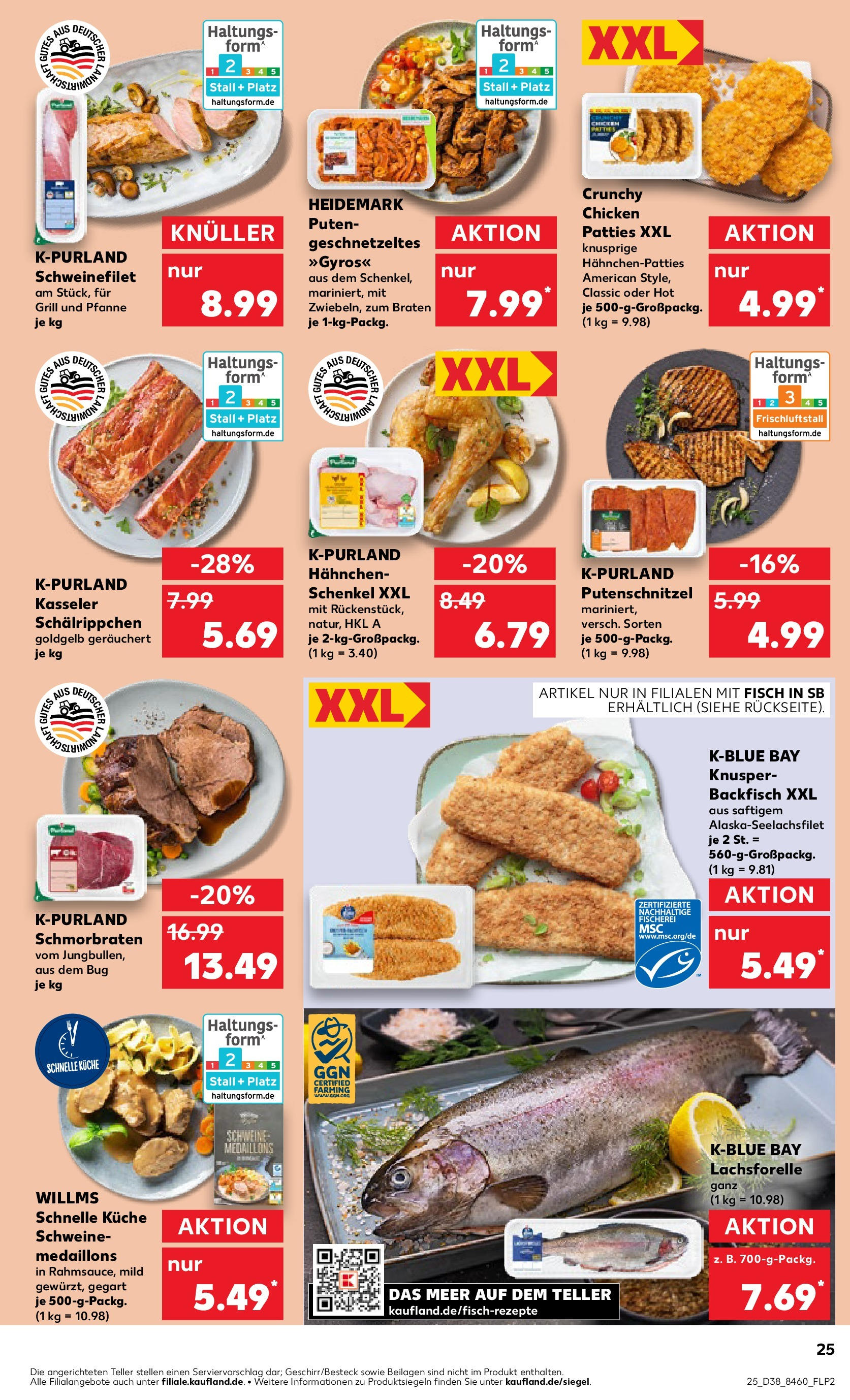 Prospekt Kaufland ab 17.09.2025 » Angebote Online zum Blättern | Seite: 25 | Produkte: Grill, Küche, Fisch, Putenschnitzel