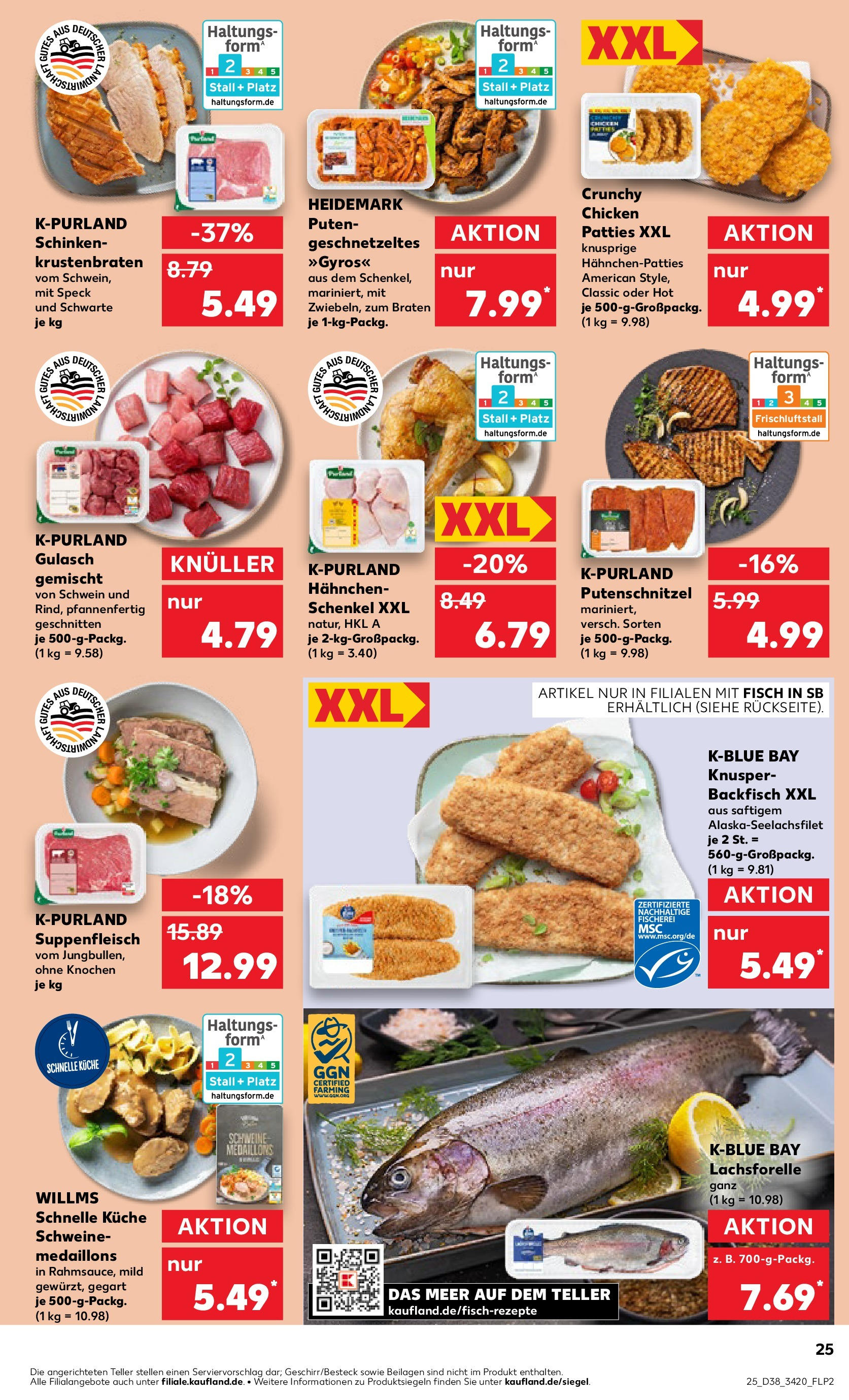 Prospekt Kaufland ab 17.09.2025 » Angebote Online zum Blättern | Seite: 25 | Produkte: Küche, Krustenbraten, Gulasch, Suppenfleisch