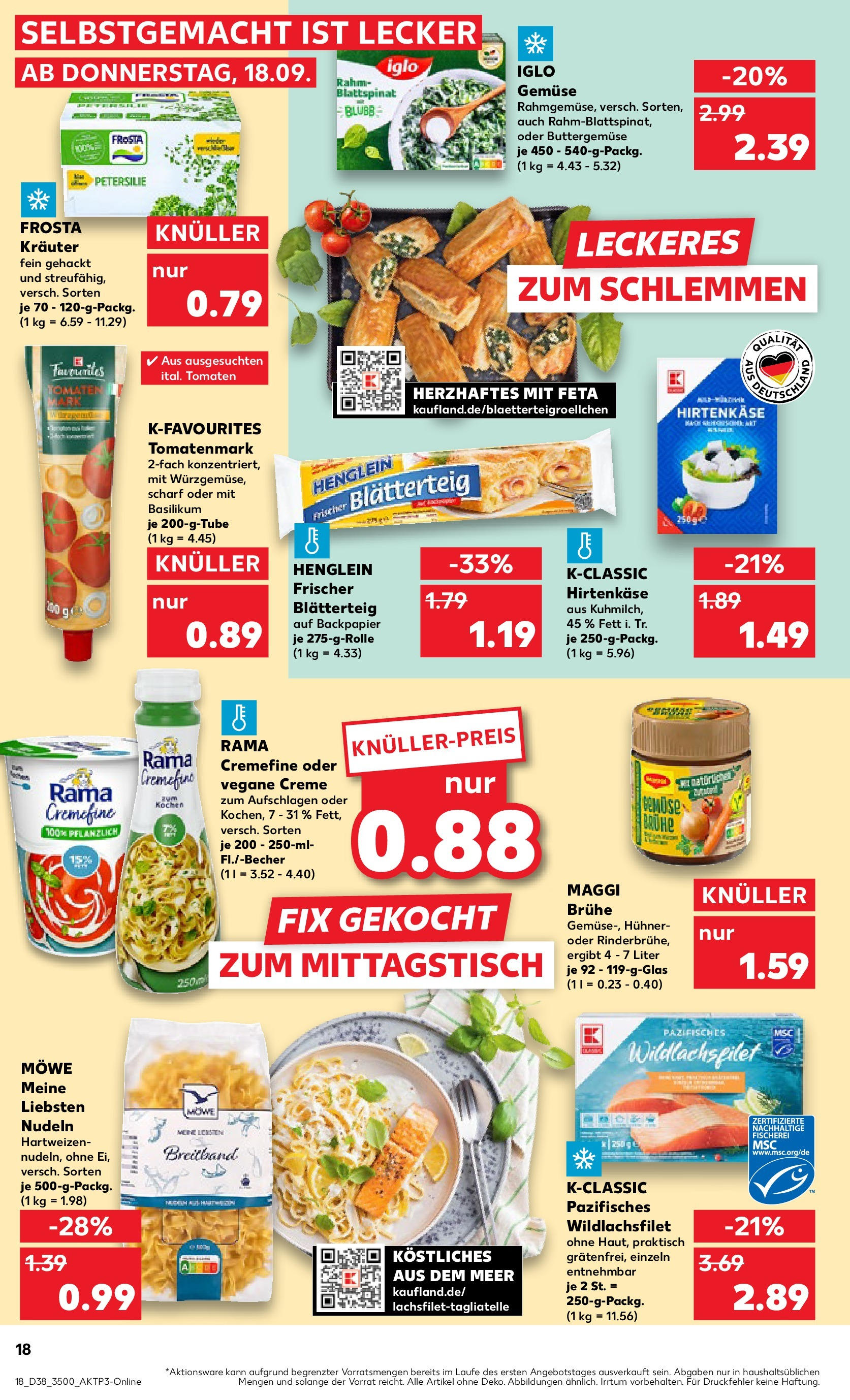 Prospekt Kaufland ab 17.09.2025 » Angebote Online zum Blättern | Seite: 18