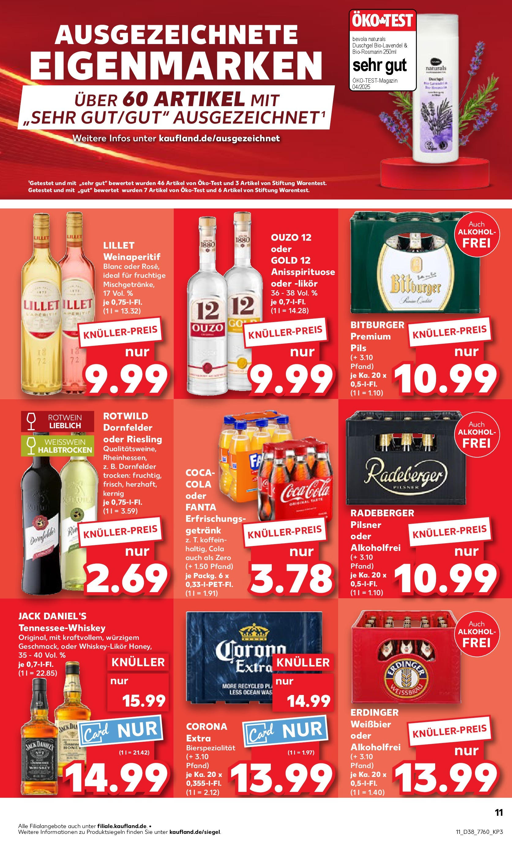Prospekt Kaufland ab 17.09.2025 » Angebote Online zum Blättern | Seite: 11 | Produkte: Fanta, Pils, Lillet, Radeberger pilsner