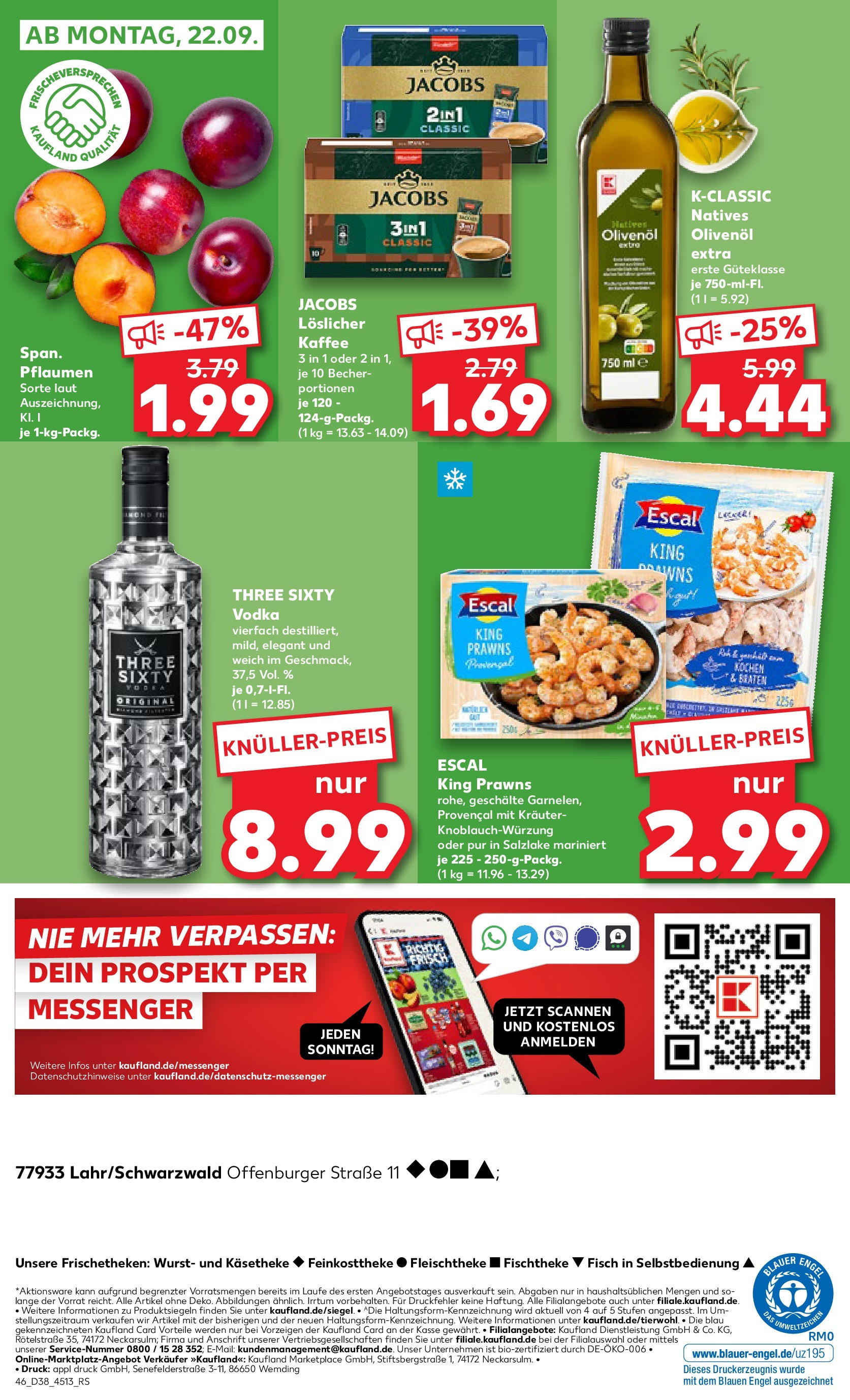 Prospekt Kaufland ab 17.09.2025 » Angebote und Werbung Online | Seite: 46 Prospekt Kaufland ab 17.09.2025 » Angebote Online zum Blättern | Seite: 46