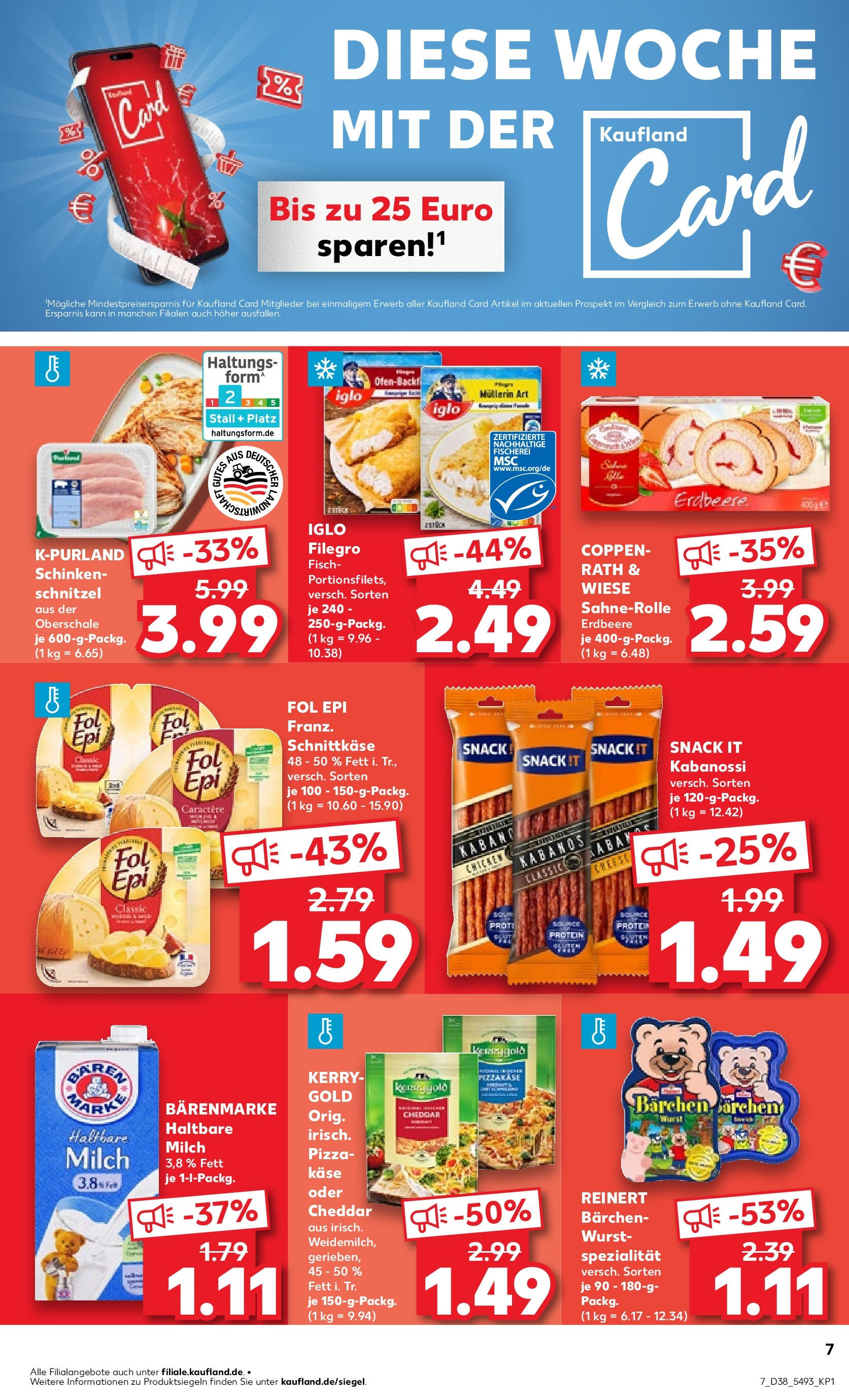 Prospekt Kaufland ab 17.09.2025 » Angebote Online zum Blättern | Seite: 15 | Produkte: Käse, Iglo, Schinken, Pizza