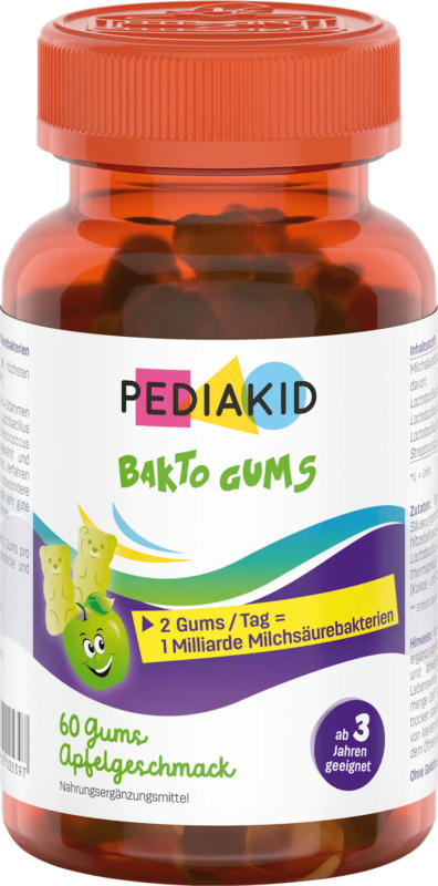 PEDIAKID Bakto Gums Apfelgeschmack 60 St