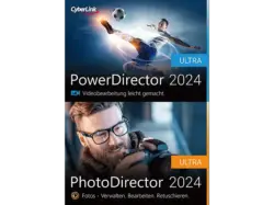 Cyberlink PowerDirector 2024 Ultra & PhotoDirector Duo, 1 User; Electronic Software Download