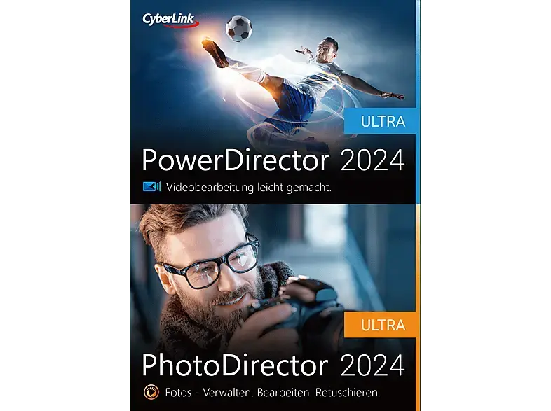 Cyberlink PowerDirector 2024 Ultra & PhotoDirector Duo, 1 User; Electronic Software Download