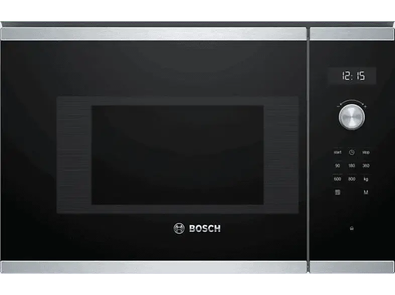 Bosch BFL524MS0 Mikrowelle (800 Watt, Einbaugerät, 20 l, Edelstahl)