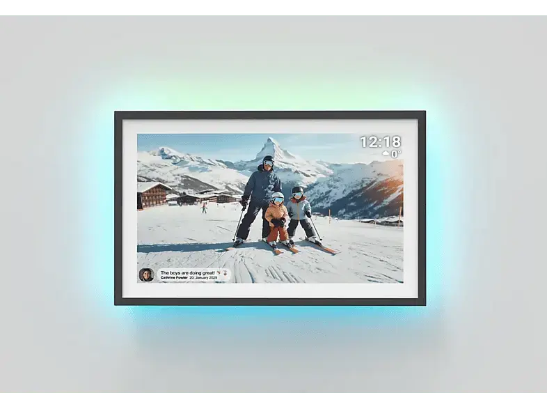 Denver PFF-1081 digitaler Fotorahmen, 10.1 Zoll, 16 GB, Wi-Fi, LED Beleuchtung, Schwarz