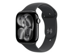 Apple Watch Series 11 GPS 46mm Diamantschwarz Aluminium Case mit Black Sport Band - M/L; Smartwatch