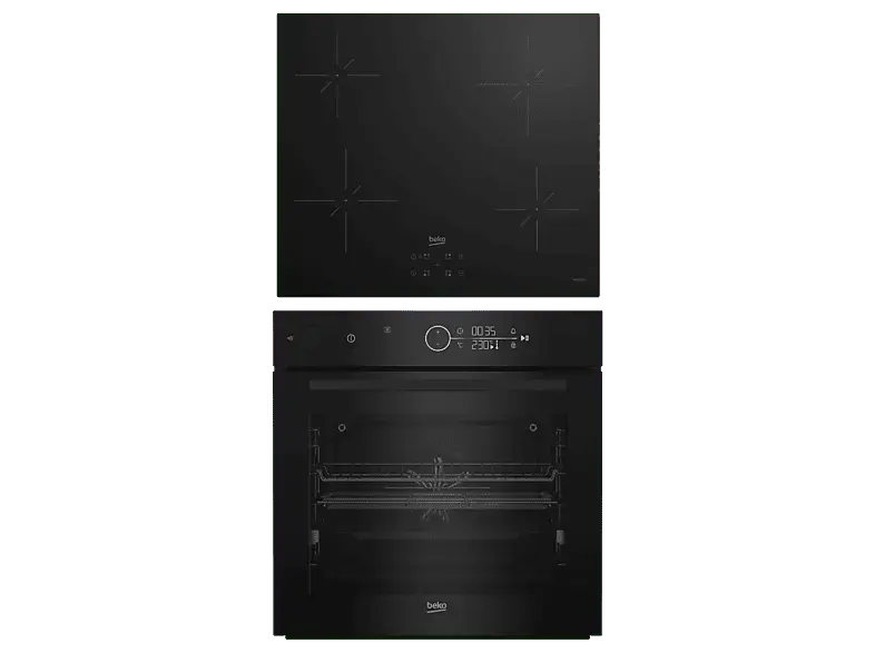 Beko BCBISA17400KSBMPS Backofenset inkl. Kochfeld HII64400QT (Induktionskochfeld, A+, 72 l)
