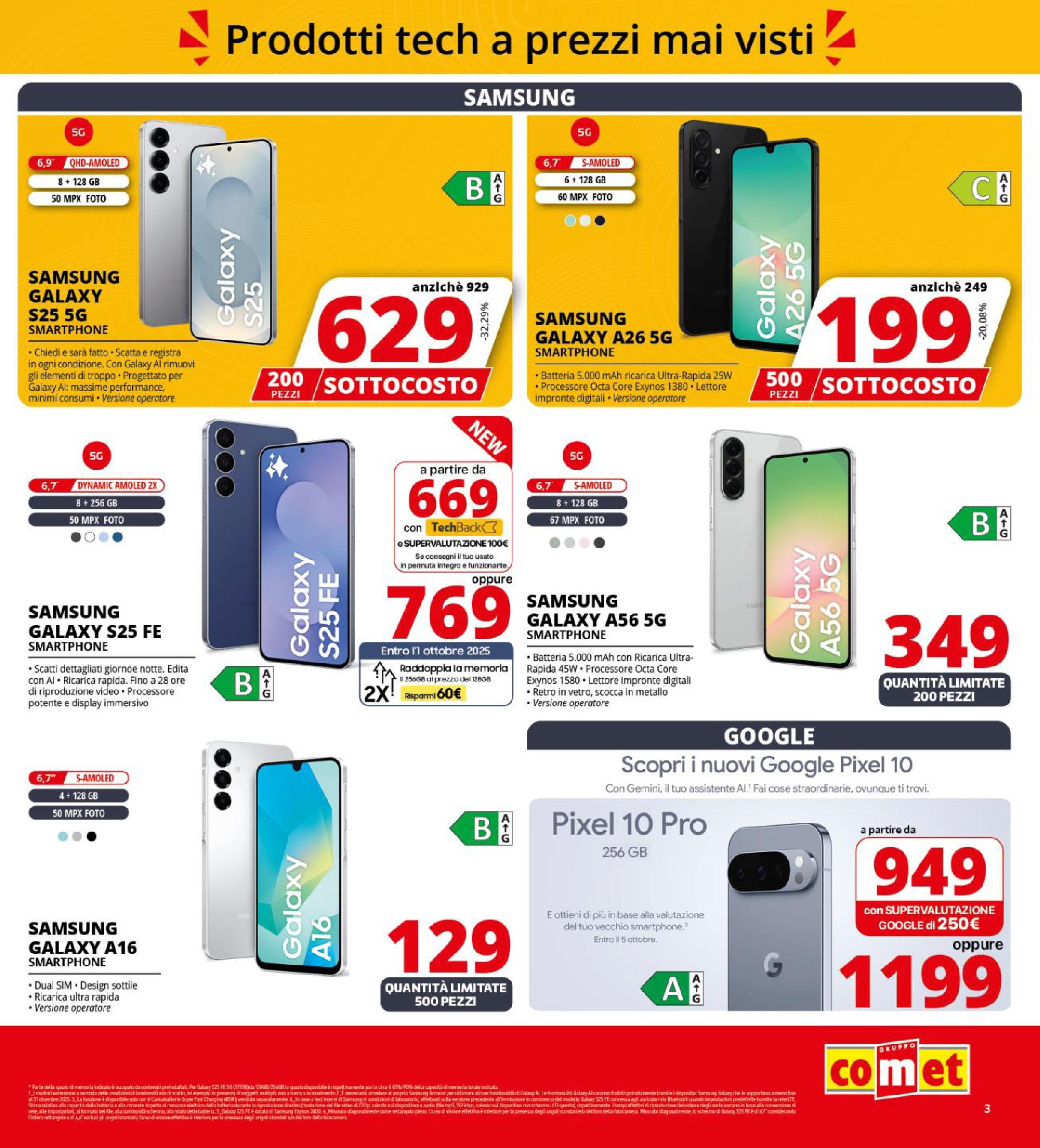 Nuovo Comet - SOTTOCOSTO da Comet! dal 11/09/2025 > offerte anteprima 🛍️ | Pagina: 3 | Prodotti: Samsung Galaxy, Smartphone, Batteria, Samsung