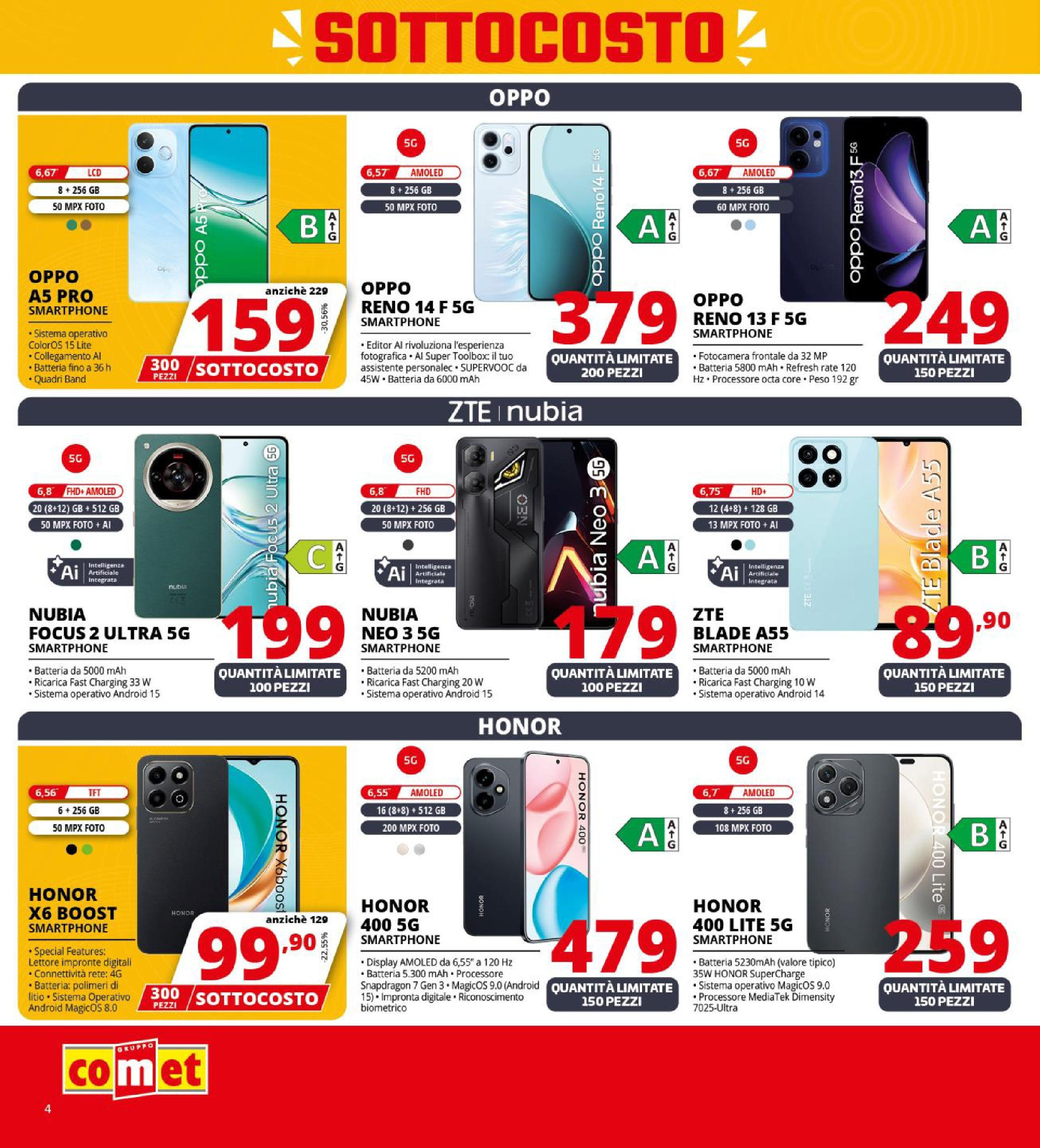 Nuovo Comet - SOTTOCOSTO da Comet! dal 11/09/2025 > offerte anteprima 🛍️ | Pagina: 4 | Prodotti: Tè, Smartphone, Fotocamera, Batteria