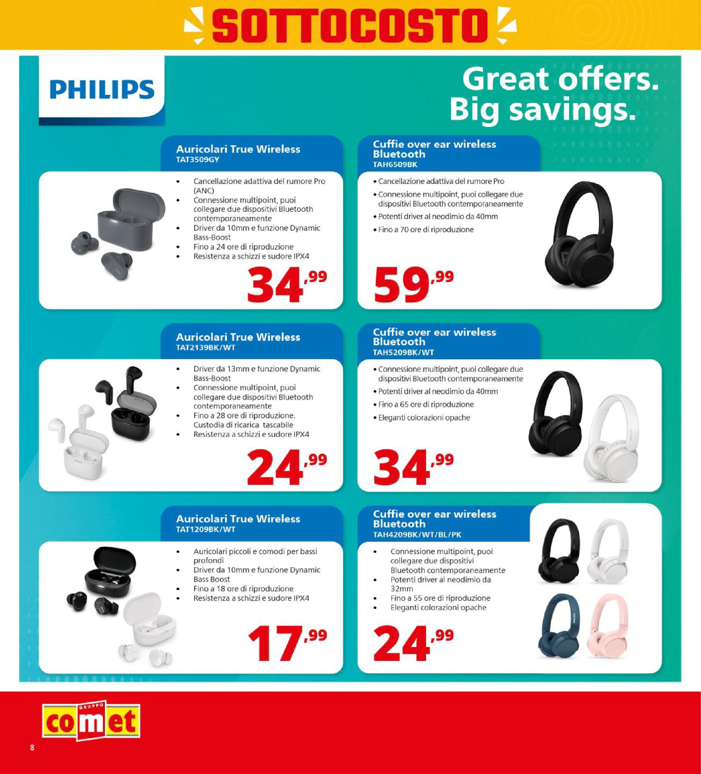 Nuovo Comet - SOTTOCOSTO da Comet! dal 11/09/2025 > offerte anteprima 🛍️ | Pagina: 8 | Prodotti: Auricolari, Cuffie