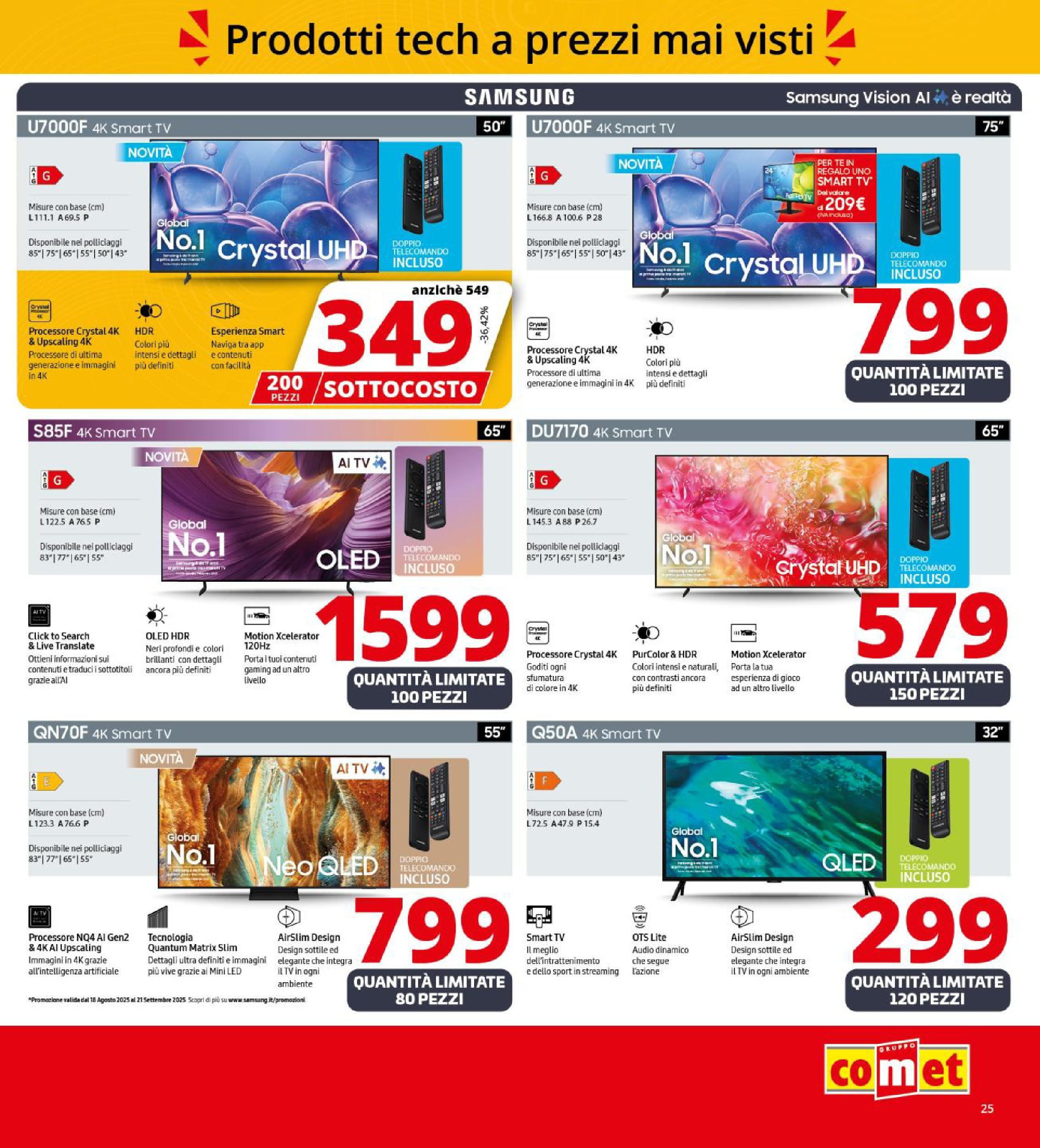 Nuovo Comet - SOTTOCOSTO da Comet! dal 11/09/2025 > offerte anteprima 🛍️ | Pagina: 25 | Prodotti: Telecomando, TV, Gioco, Samsung