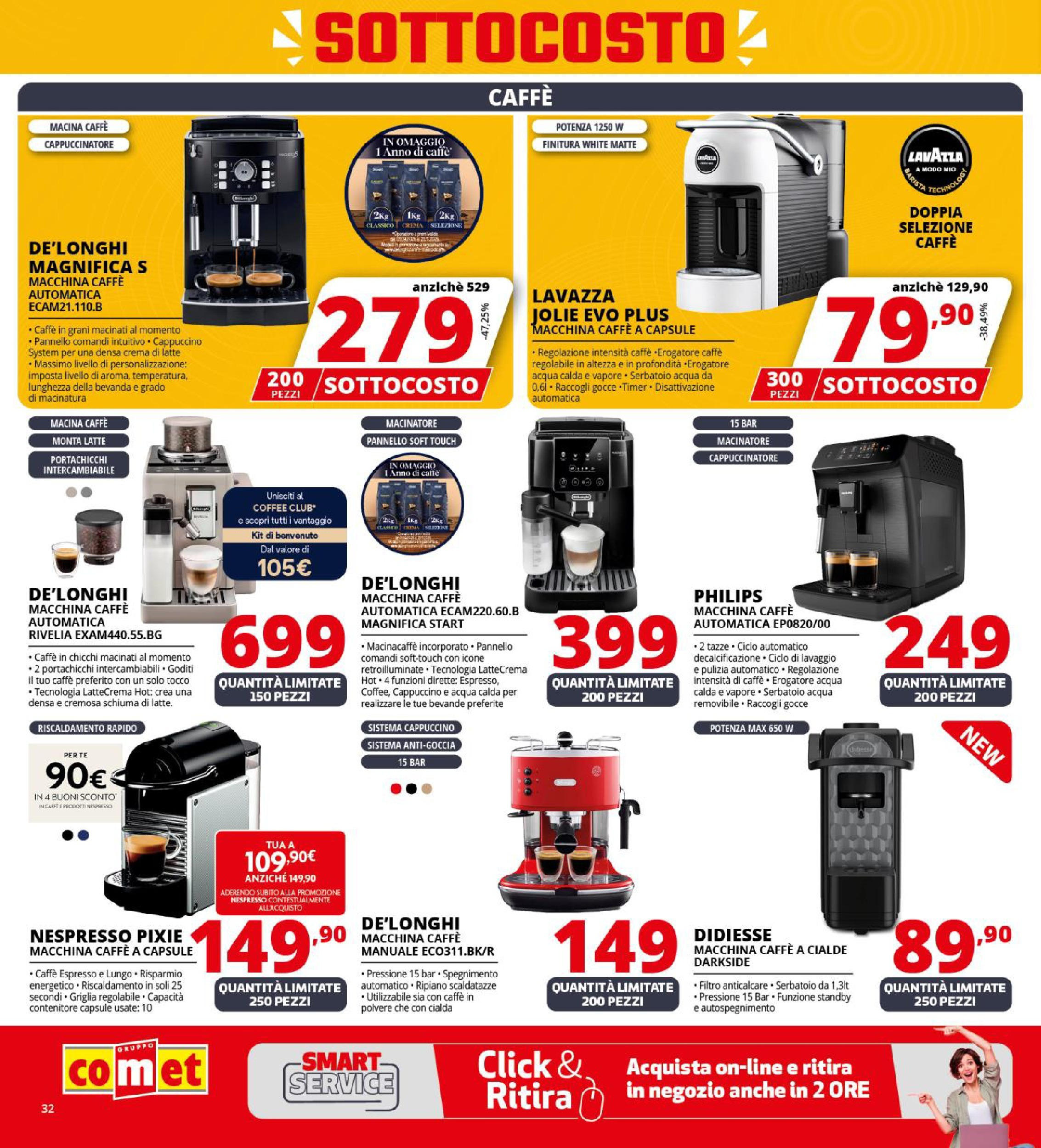 Nuovo Comet - SOTTOCOSTO da Comet! dal 11/09/2025 > offerte anteprima 🛍️ | Pagina: 32 | Prodotti: Caffè, Acqua, Caffè in grani, Lavazza