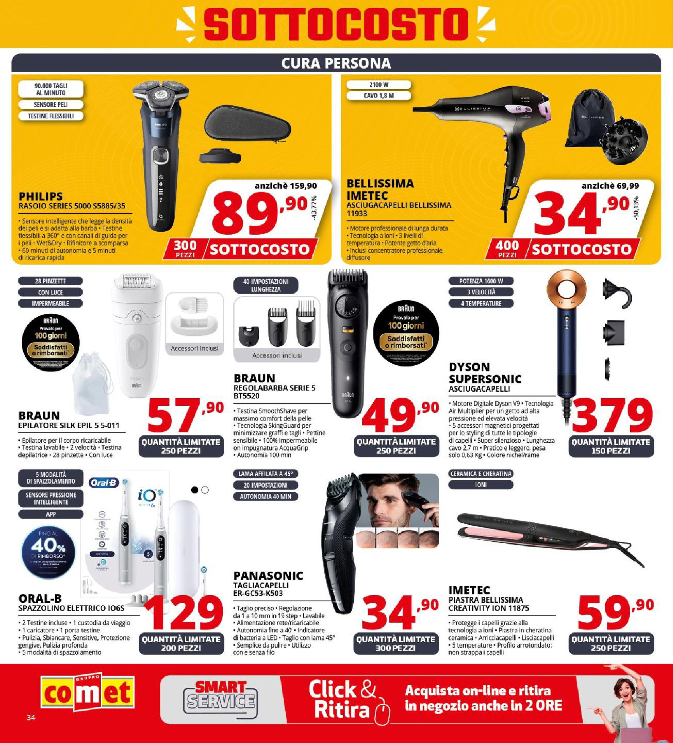 Nuovo Comet - SOTTOCOSTO da Comet! dal 11/09/2025 > offerte anteprima 🛍️ | Pagina: 34 | Prodotti: Rasoio, Regolabarba, Spazzolino, Batteria