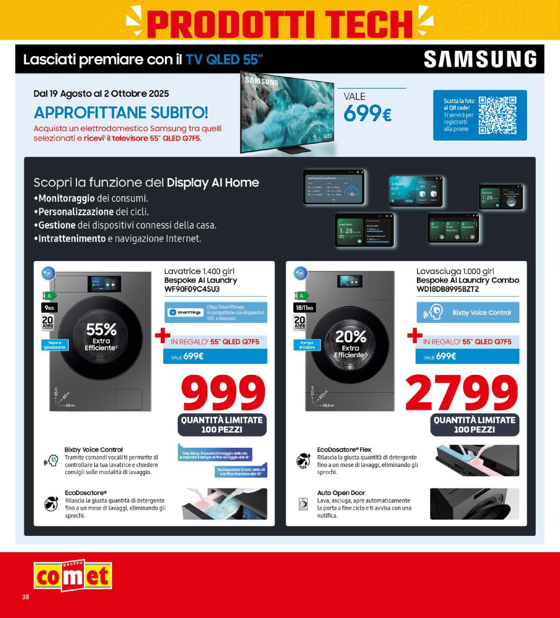 Nuovo Comet - SOTTOCOSTO da Comet! dal 11/09/2025 > offerte anteprima 🛍️ | Pagina: 38 | Prodotti: Lavasciuga, Detergente, Navigazione, Samsung