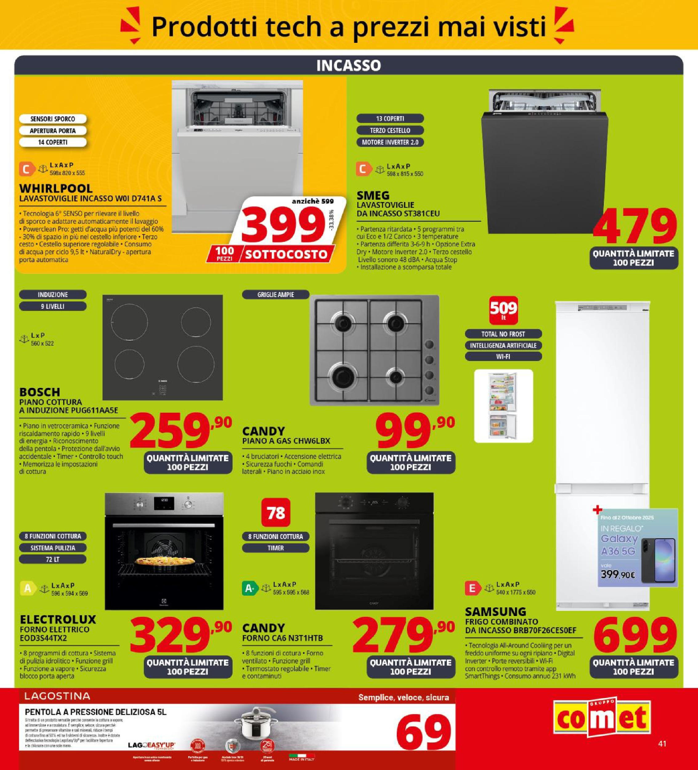 Nuovo Comet - SOTTOCOSTO da Comet! dal 11/09/2025 > offerte anteprima 🛍️ | Pagina: 41 | Prodotti: Ripiano, Forno, Forno elettrico, Samsung