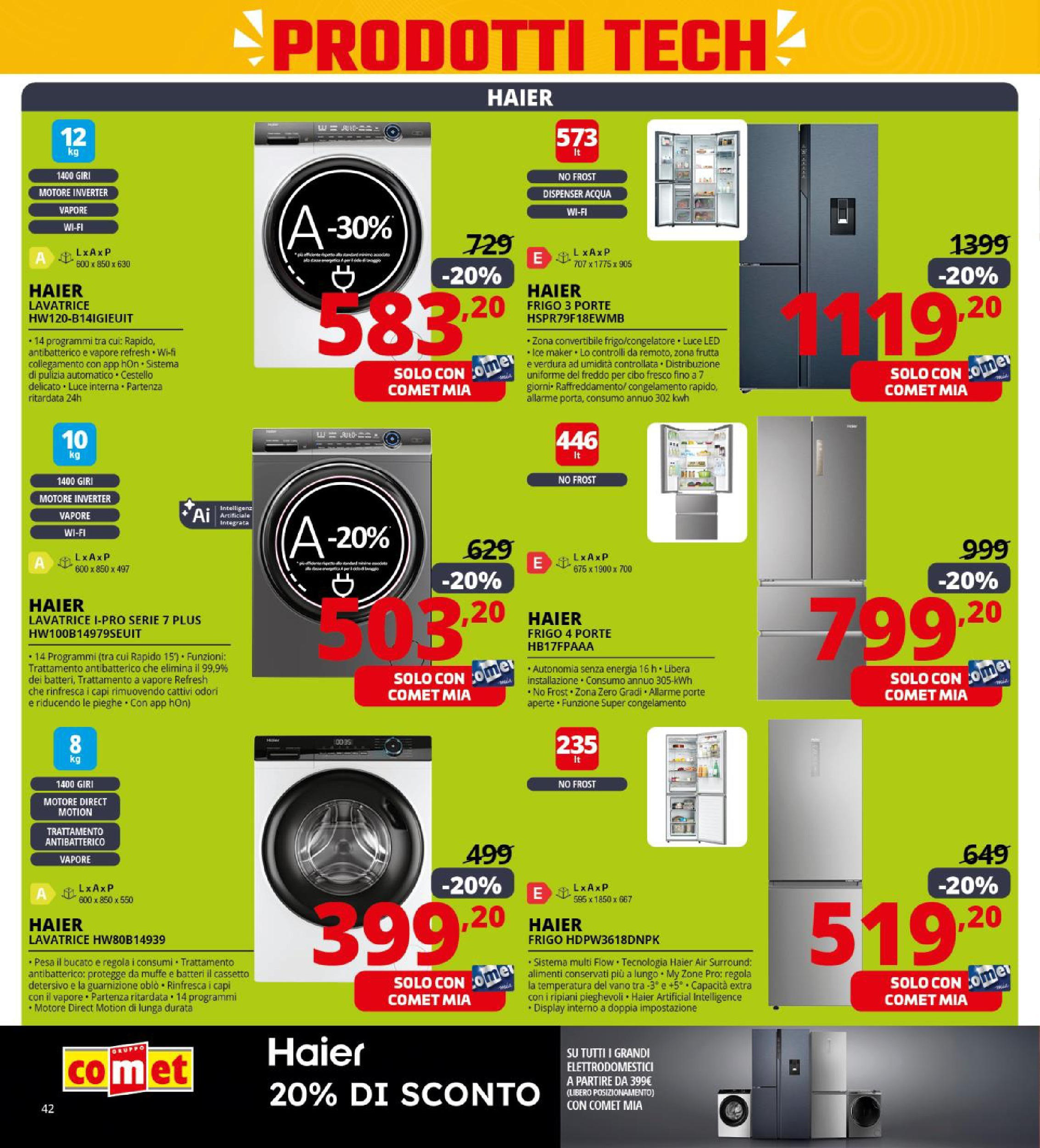 Nuovo Comet - SOTTOCOSTO da Comet! dal 11/09/2025 > offerte anteprima 🛍️ | Pagina: 42 | Prodotti: Acqua, Frutta, Lavatrice