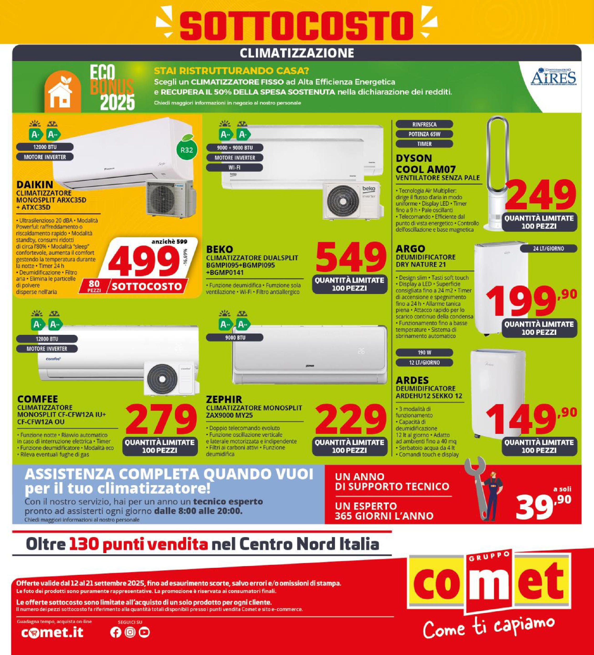 Nuovo Comet - SOTTOCOSTO da Comet! dal 11/09/2025 > offerte anteprima 🛍️ | Pagina: 44 | Prodotti: Ventilatore, Climatizzatore, Acqua, Tanica