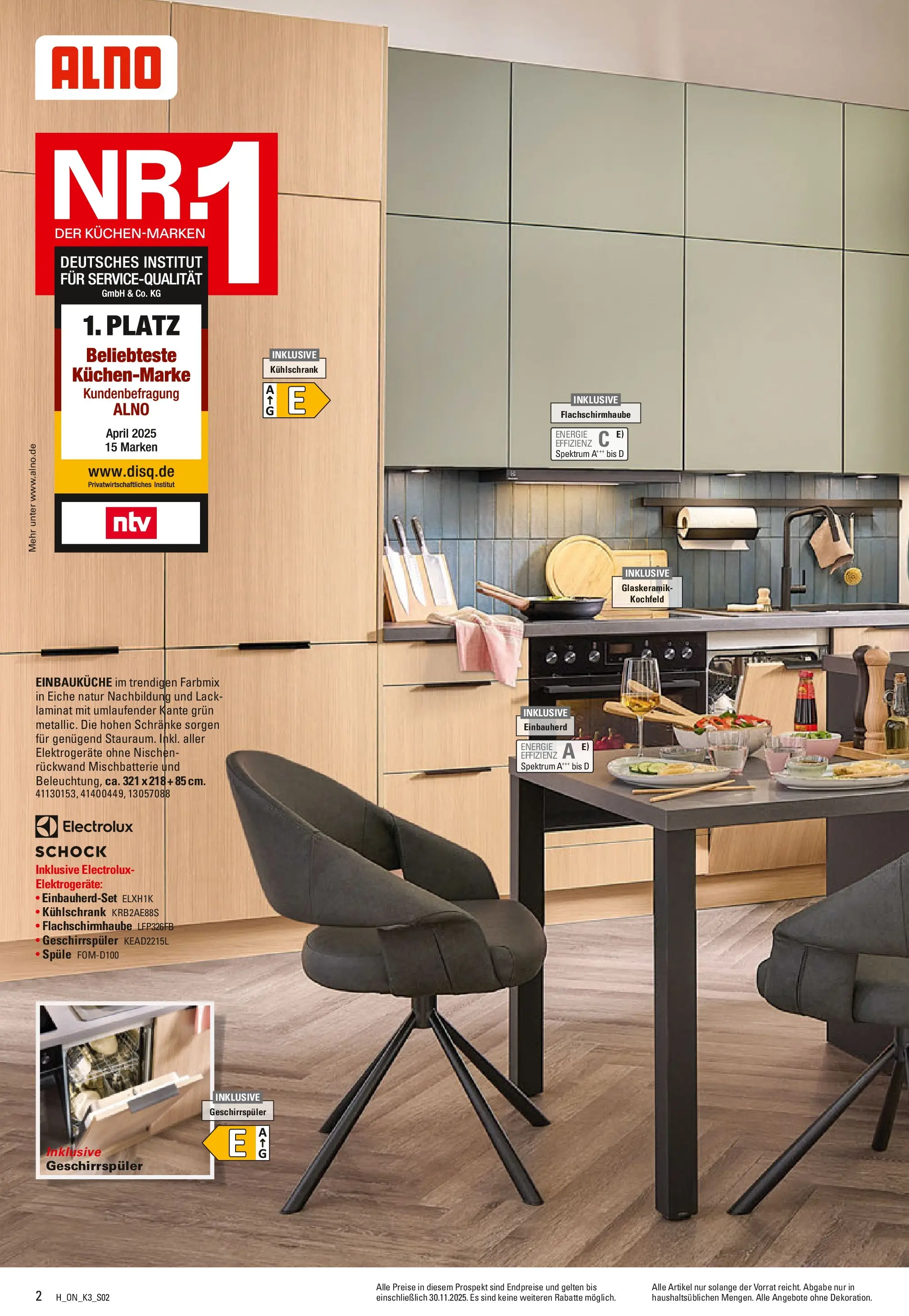 Höffner Küchen- Power Wochen (ab 31.07.2025) zum Blättern | Seite: 2 | Produkte: Geschirrspüler, Einbauküche, Kühlschrank, Kochfeld