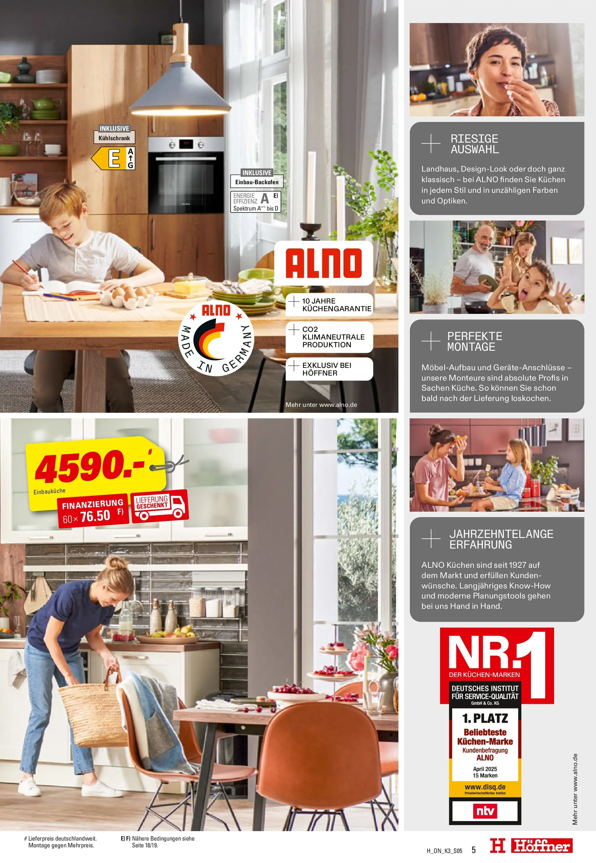 Höffner Küchen- Power Wochen (ab 31.07.2025) zum Blättern | Seite: 5 | Produkte: Einbauküche, Kühlschrank, Kuchen