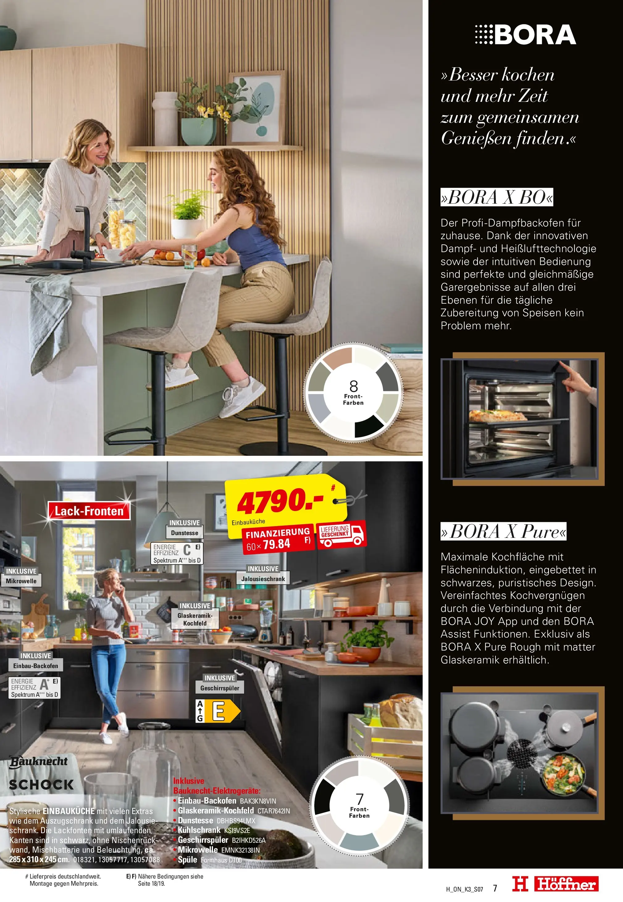 Höffner Küchen- Power Wochen (ab 31.07.2025) zum Blättern | Seite: 7 | Produkte: Geschirrspüler, Einbauküche, Kühlschrank, Kochfeld