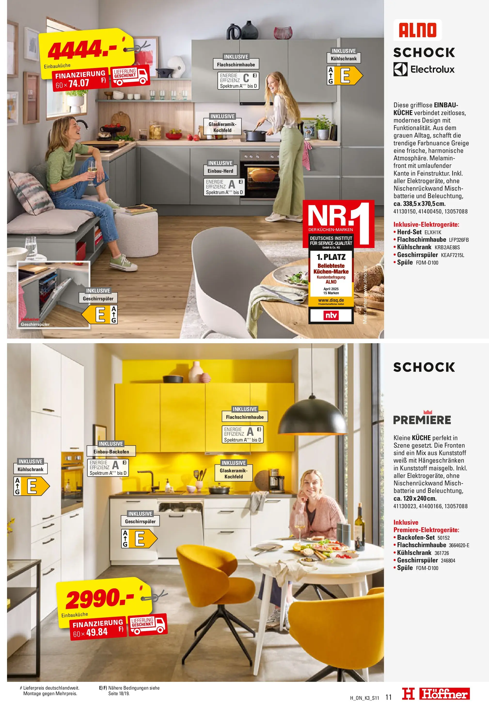 Höffner Küchen- Power Wochen (ab 31.07.2025) zum Blättern | Seite: 11 | Produkte: Einbauküche, Batterie, Küche, Kochfeld