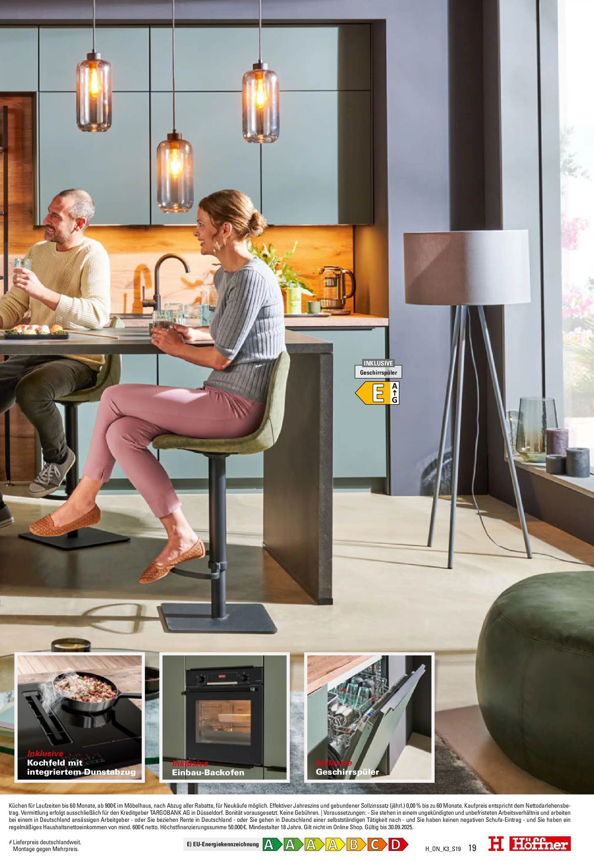 Höffner Küchen- Power Wochen (ab 31.07.2025) zum Blättern | Seite: 19 | Produkte: Geschirrspüler, Kochfeld, Dunstabzug, Kuchen