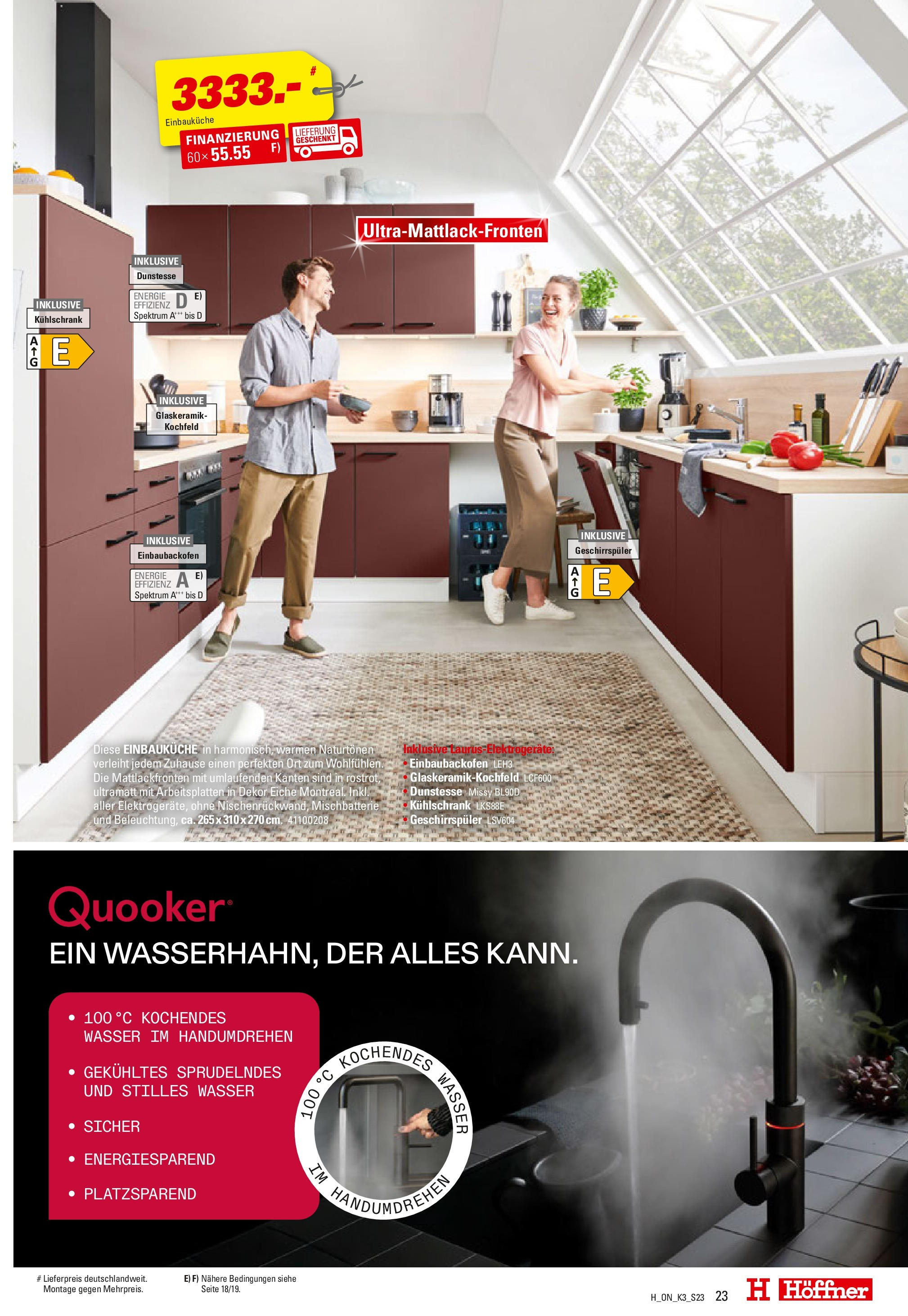 Höffner: Küchen- Power Wochen von 31. Juli bis 30. November 2025 - Prospekt seite 23