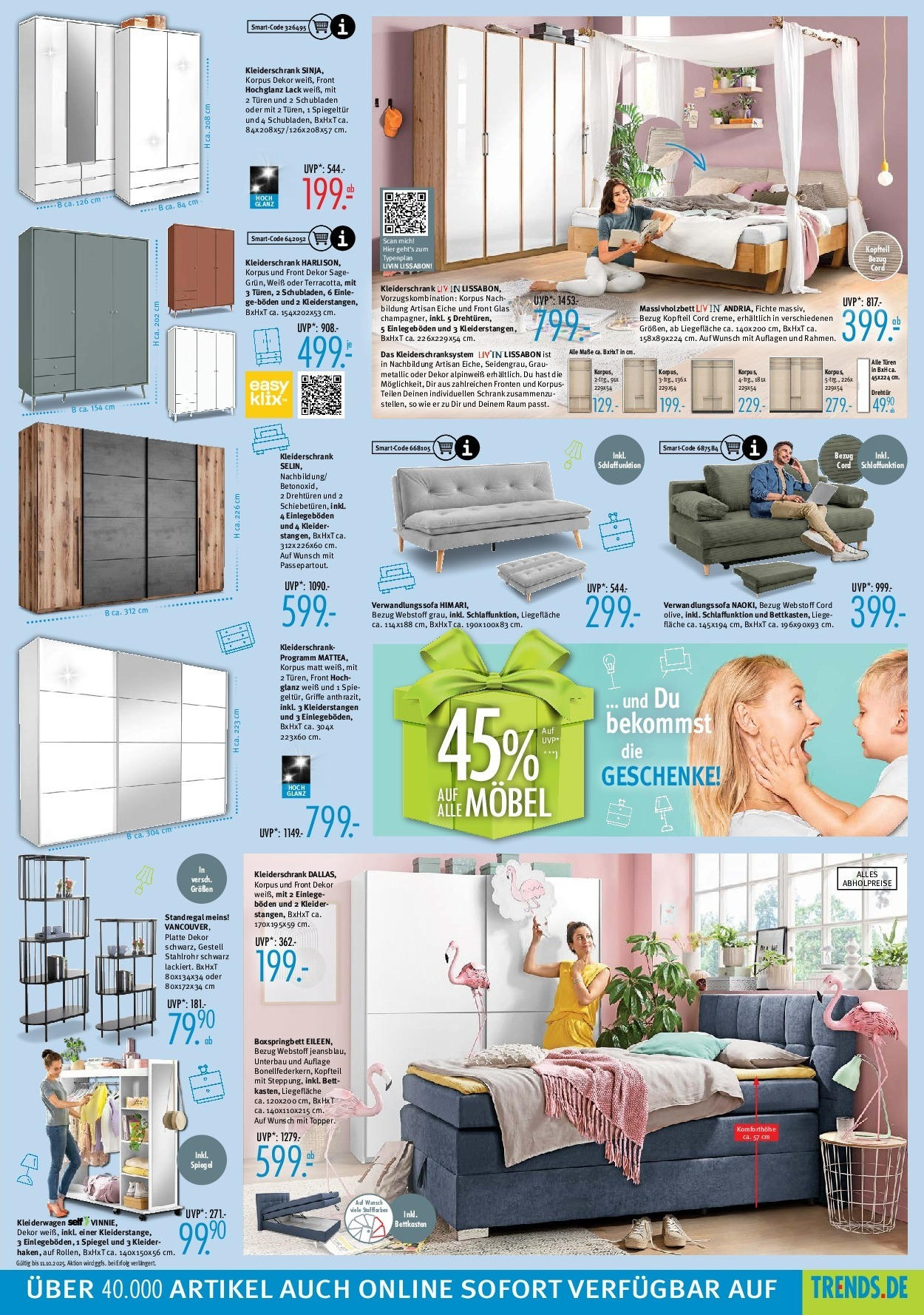 Trends - Ostermann Trends: Neue Möbel wirken Wunder. (ab 19.09.2025) zum Blättern | Seite: 5 | Produkte: Boxspringbett, Regal, Liege, Spiegel Trends - Ostermann Trends: Neue Möbel wirken Wunder. (ab 19.09.2025) zum Blättern | Seite: 5 | Produkte: Boxspringbett, Regal, Liege, Spiegel