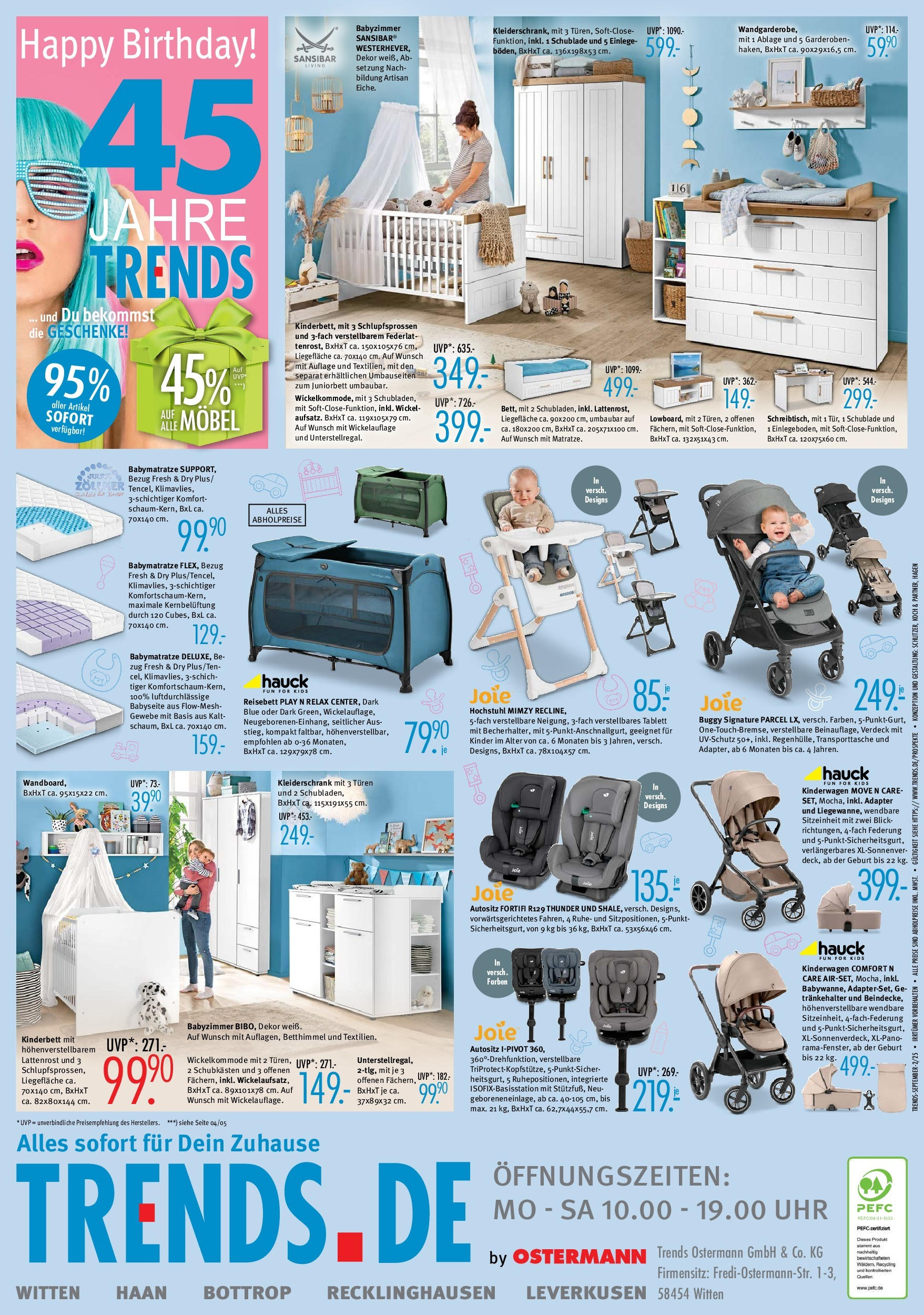 Trends - Ostermann Trends: Neue Möbel wirken Wunder. (ab 19.09.2025) zum Blättern | Seite: 6 | Produkte: Kleiderschrank, Lattenrost, Liege, Uhr Trends - Ostermann Trends: Neue Möbel wirken Wunder. (ab 19.09.2025) zum Blättern | Seite: 6 | Produkte: Kleiderschrank, Lattenrost, Liege, Uhr