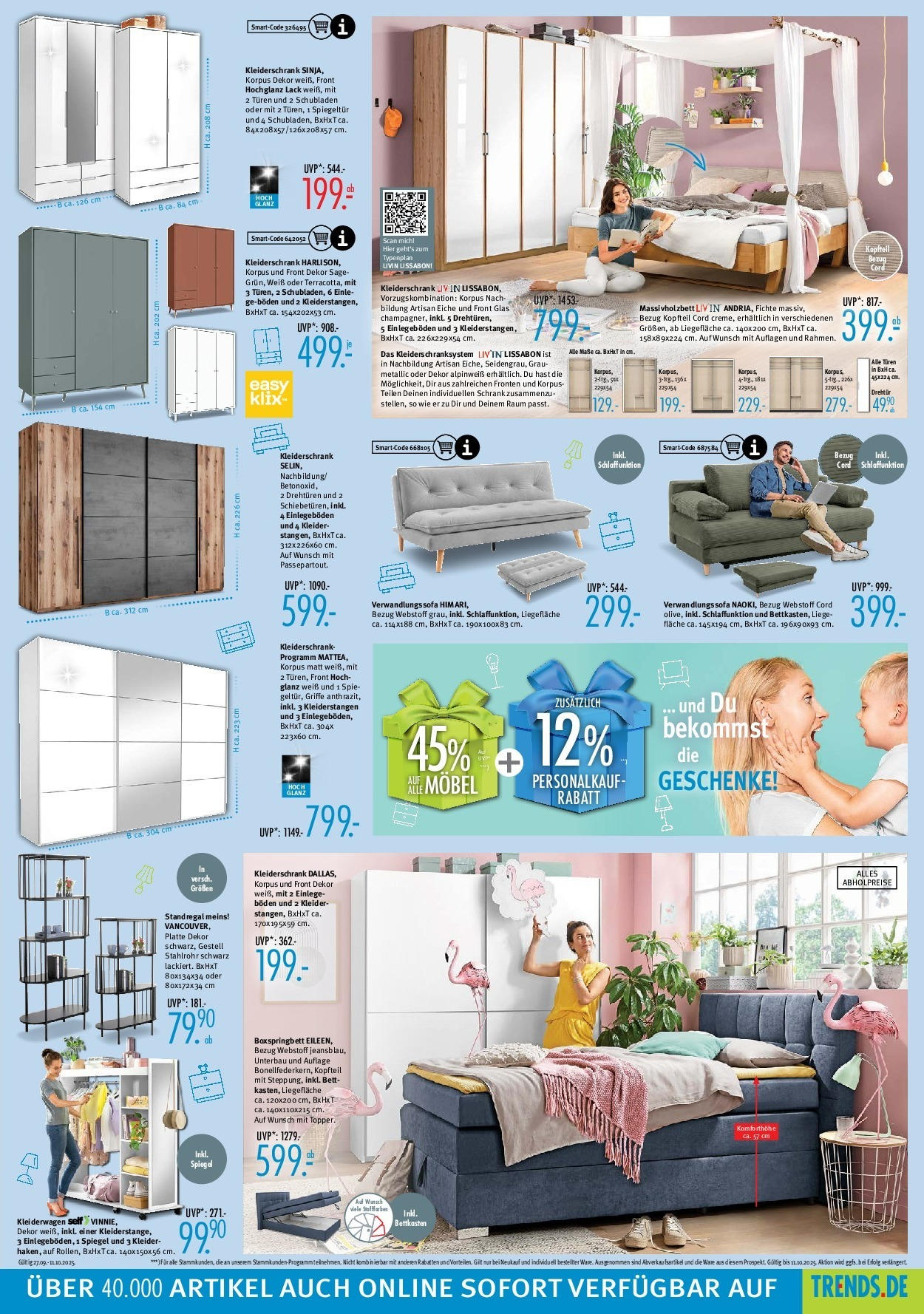 Trends Prospekt 	 (ab 27.09.2025) zum Blättern | Seite: 5 | Produkte: Kleiderschrank, Boxspringbett, Regal, Schrank