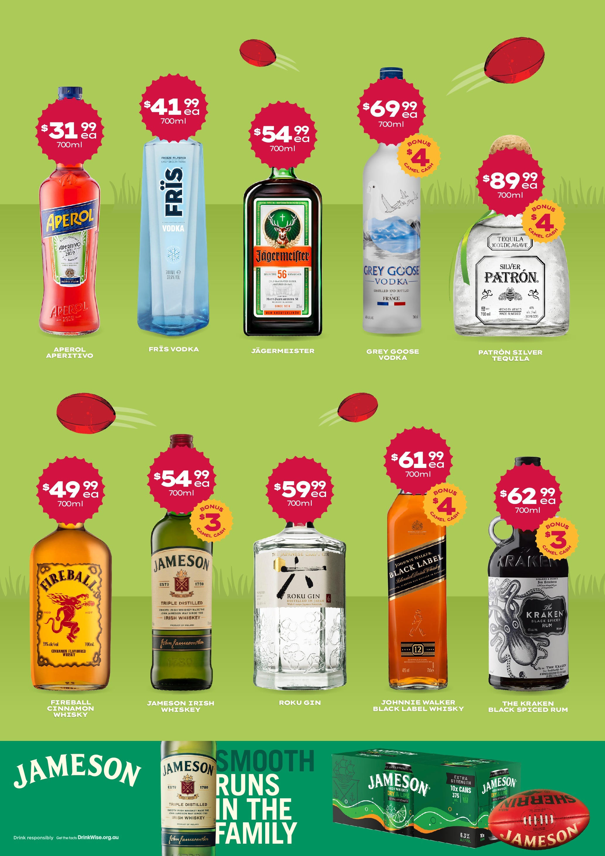Discover - Score with these Unseriously Good Footy Final Deals - 14/09/2025 > weekly / monthly specials | Page: 6 | Products: Gin, Vodka, Whiskey, Lime
