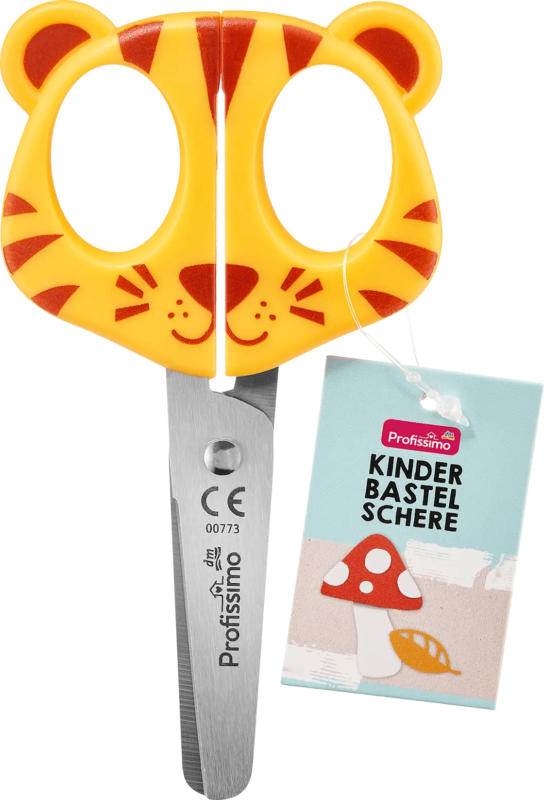 Profissimo Kinderbastelschere Tiger