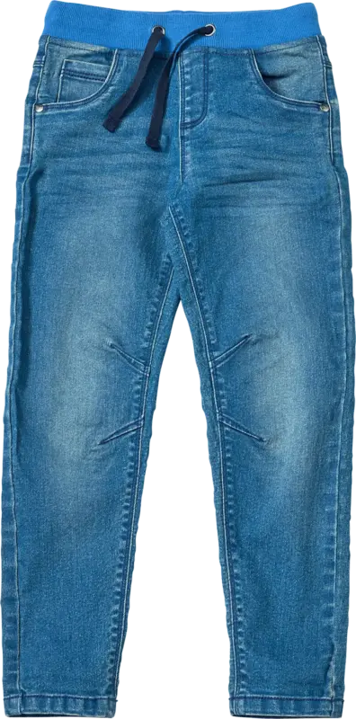 ALANA Jeans mit schmalem Schnitt & Rippbund, blau, Gr. 116