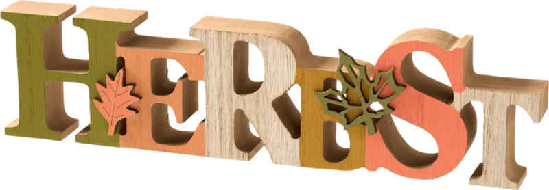 Dekorieren & Einrichten Holzschriftzug "Herbst" mit Blättern