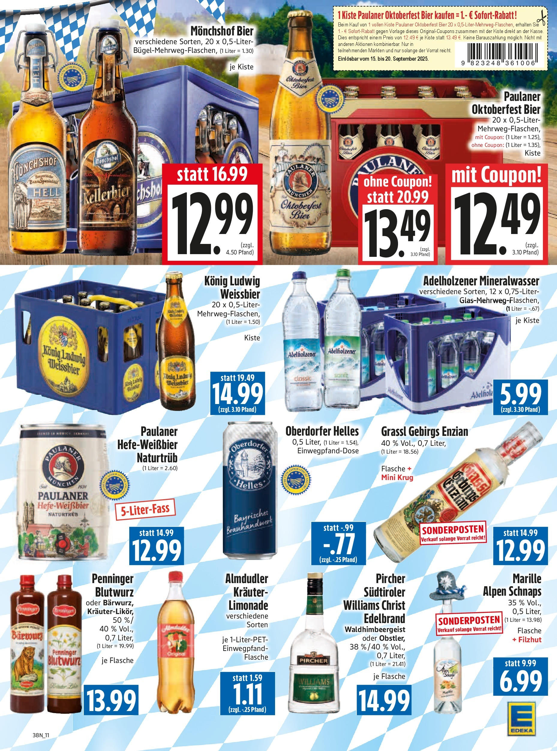 Entdecke - Edeka Hahner: Wochenangebote (ab 14.09.2025) zum Blättern | Seite: 15