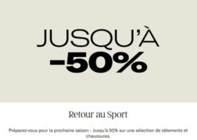 Préparez-vous pour la prochaine saison - Jusqu'à 50% sur une sélection de vêtements et chaussures.