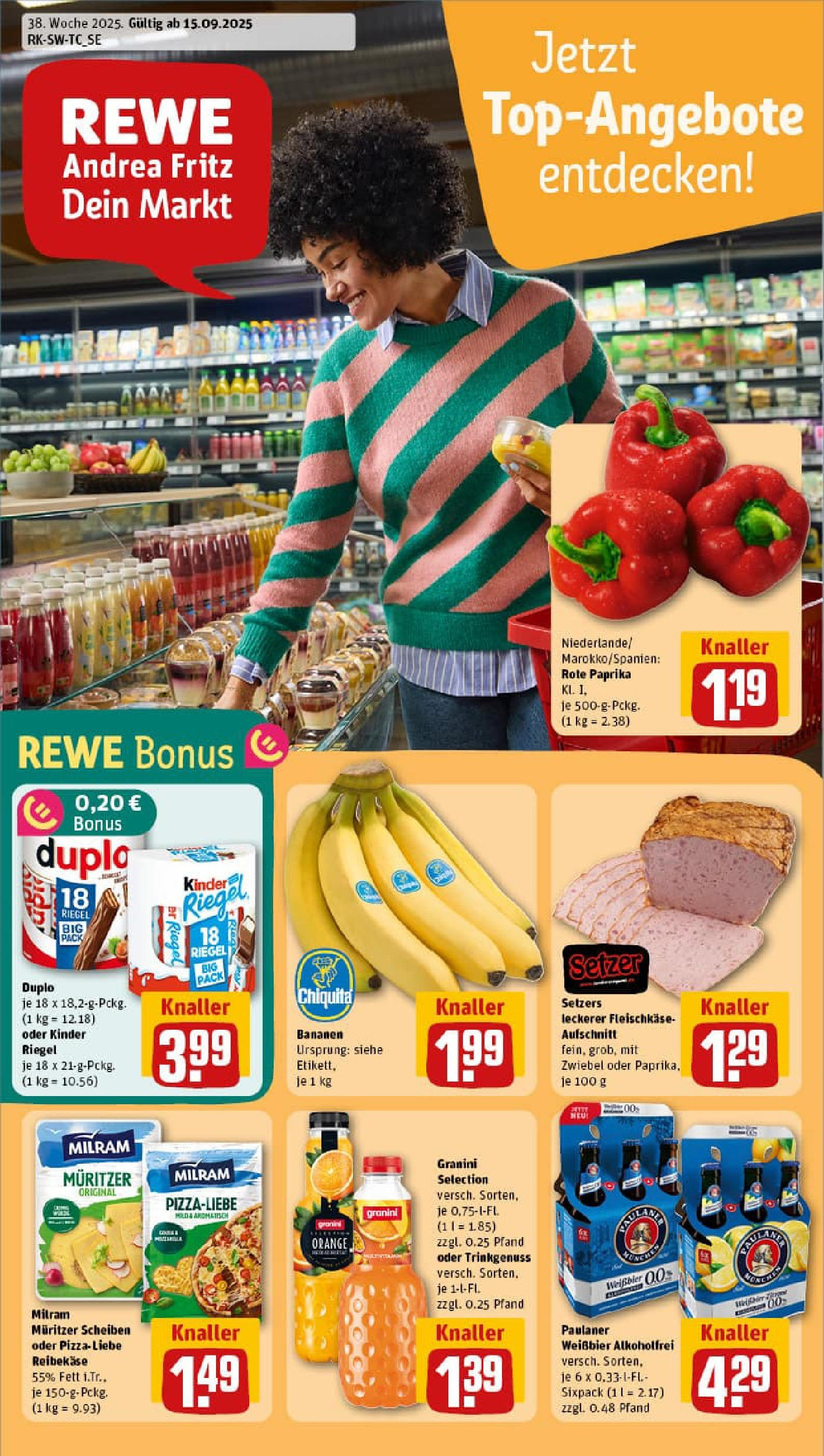 REWE Prospekt ab 14.09.2025 zum Blättern » Angebote | Seite: 1