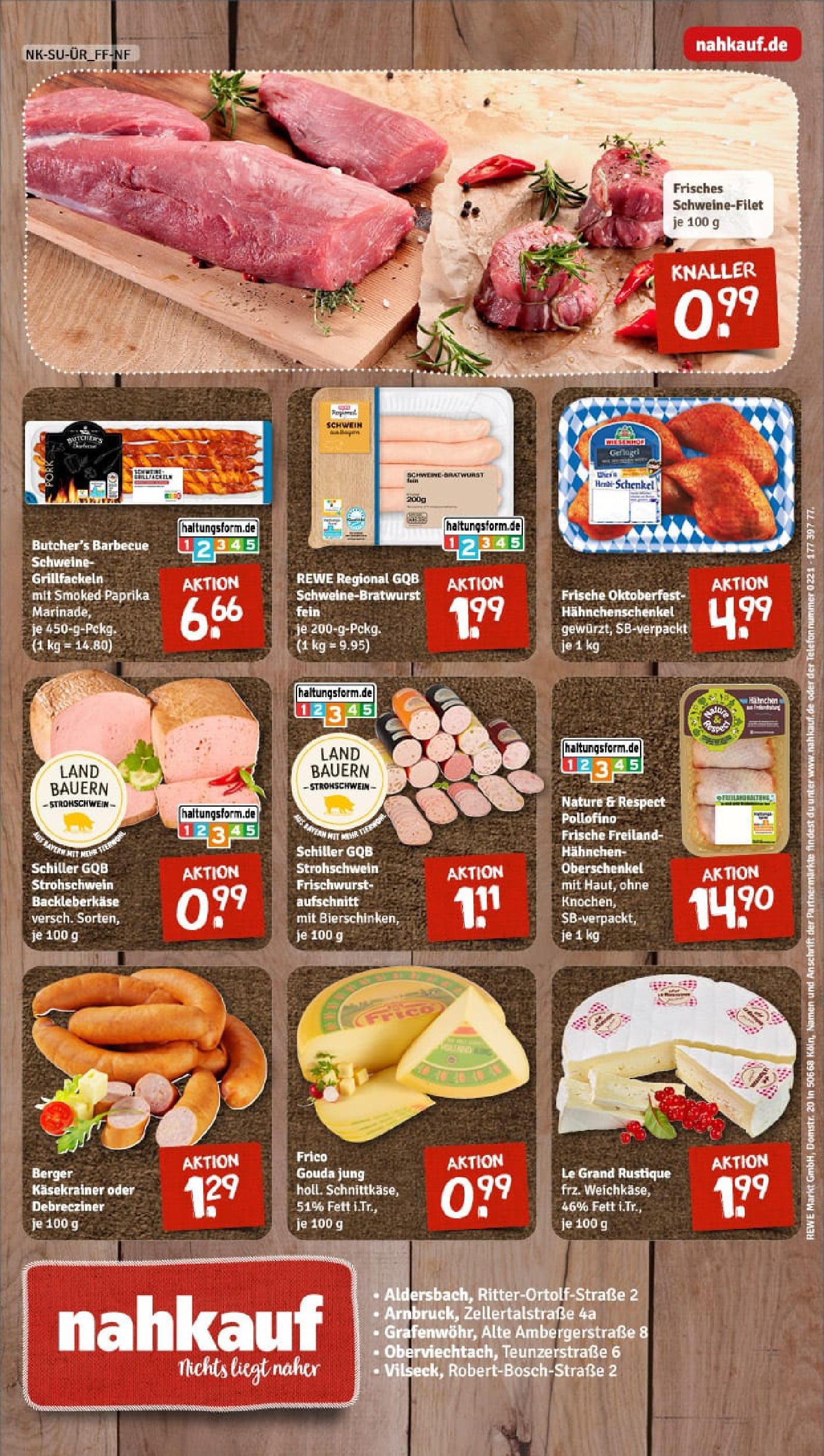 REWE Prospekt ab 14.09.2025 zum Blättern » Angebote | Seite: 8 | Produkte: Hahnchenschenkel, Gouda, Bratwurst, Schweinefilet