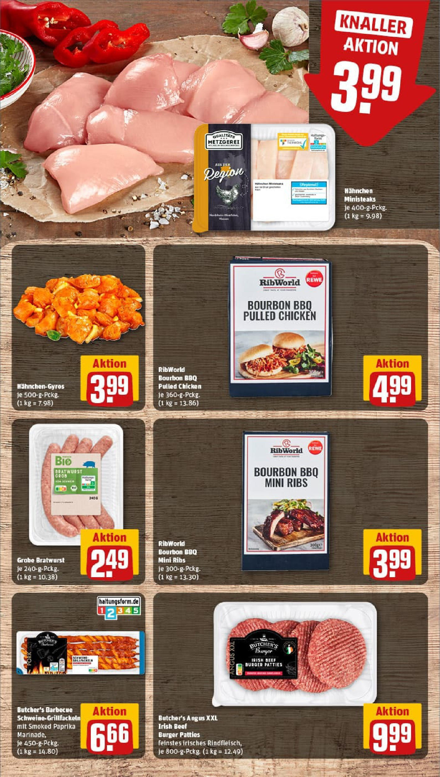 REWE Prospekt ab 14.09.2025 zum Blättern » Angebote | Seite: 6 | Produkte: Hahnchen, Bratwurst, Paprika, Bourbon