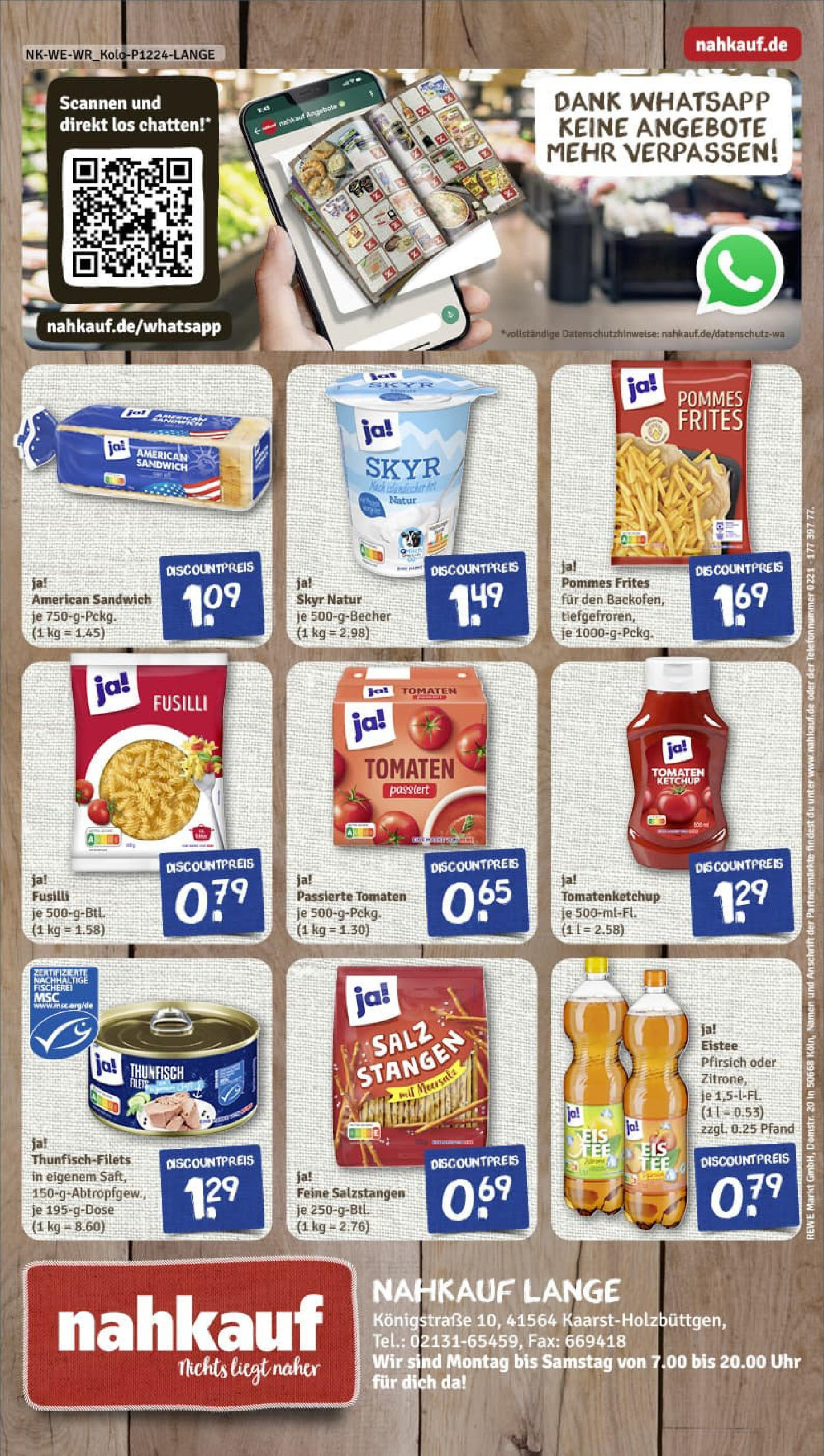 REWE Prospekt ab 14.09.2025 zum Blättern » Angebote | Seite: 8 | Produkte: Thunfisch, Pommes frites, Salz, Pfirsich