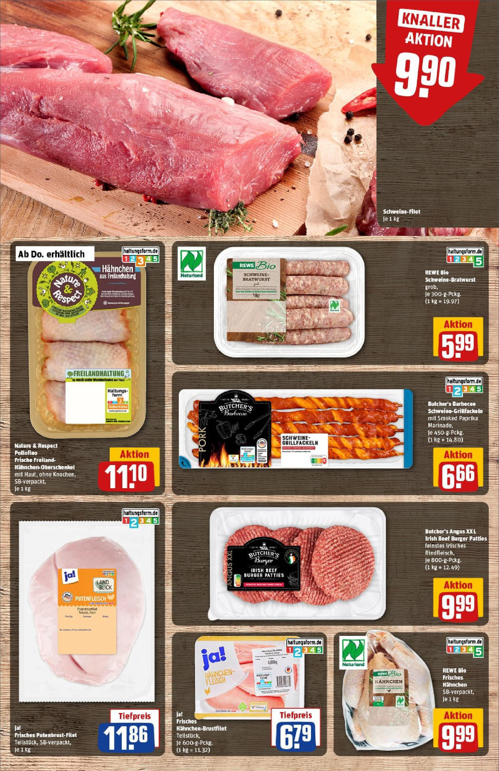 REWE Prospekt ab 14.09.2025 zum Blättern » Angebote | Seite: 9 | Produkte: Hahnchen, Bratwurst, Paprika, Fleisch