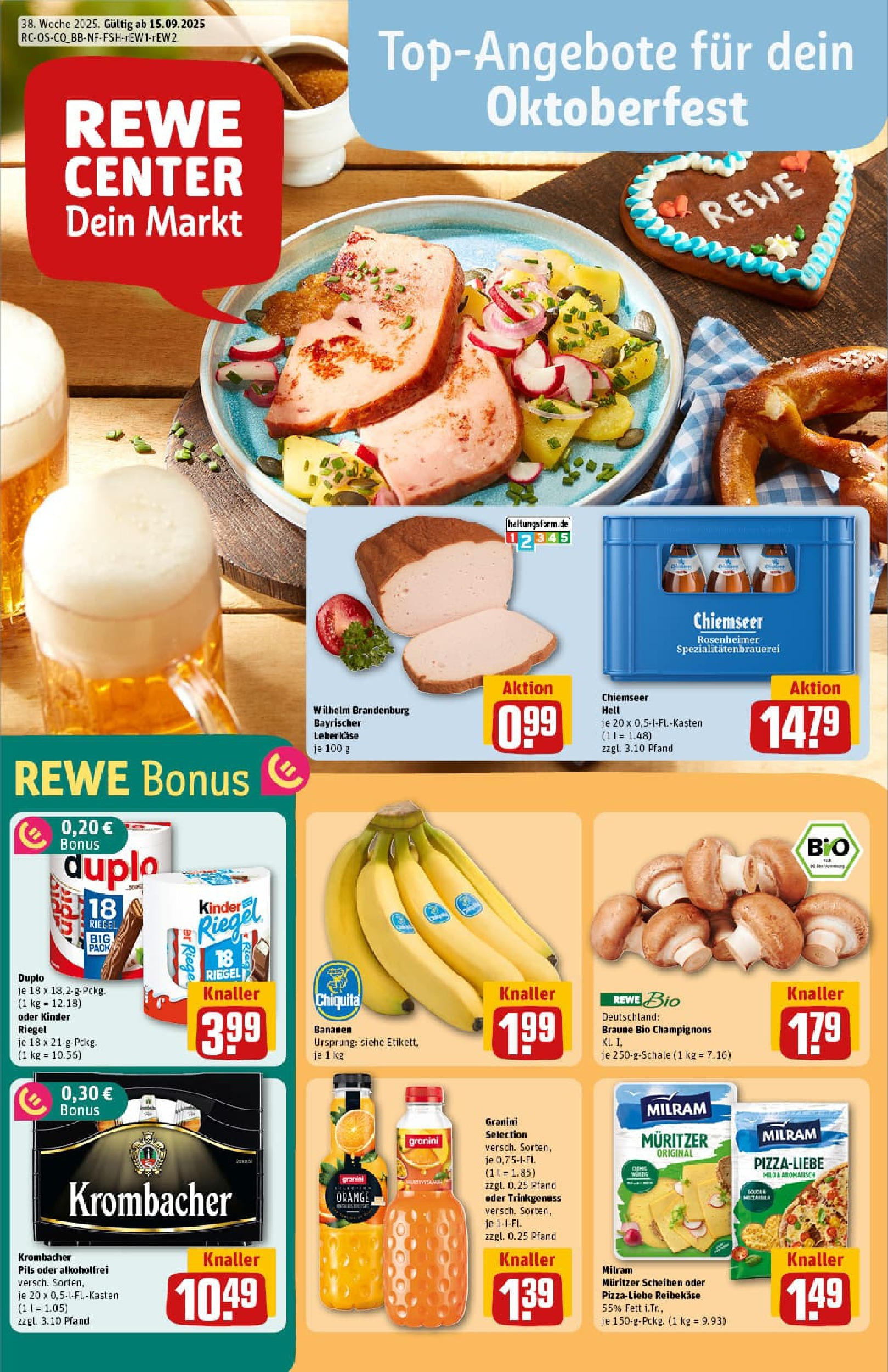 REWE Prospekt ab 14.09.2025 zum Blättern » Angebote | Seite: 1