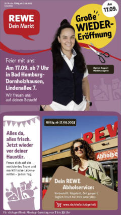 Rewe prospekt Bad Homburg / Dornholzhausen	 ab 14.09.2025 gültig