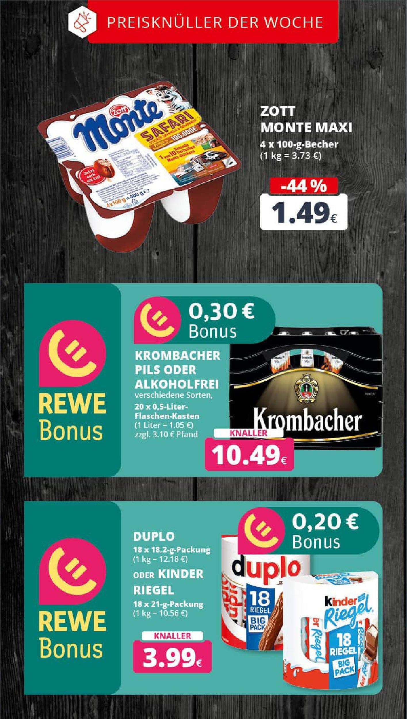 REWE Prospekt ab 14.09.2025 zum Blättern » Angebote | Seite: 3 | Produkte: Pils, Kinder riegel, Krombacher